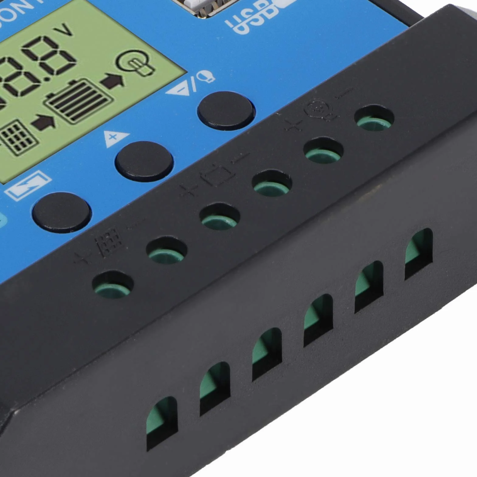 Sterownik Solarny OffGrid 12V/24V z Wyświetlaczem LCD, Regulowanymi Parametrami, Zabezpieczeniem Nadprądowym, śledzeniem Maksymalnej Mocy dla Systemu Fotowoltaicznego PWM (30A)