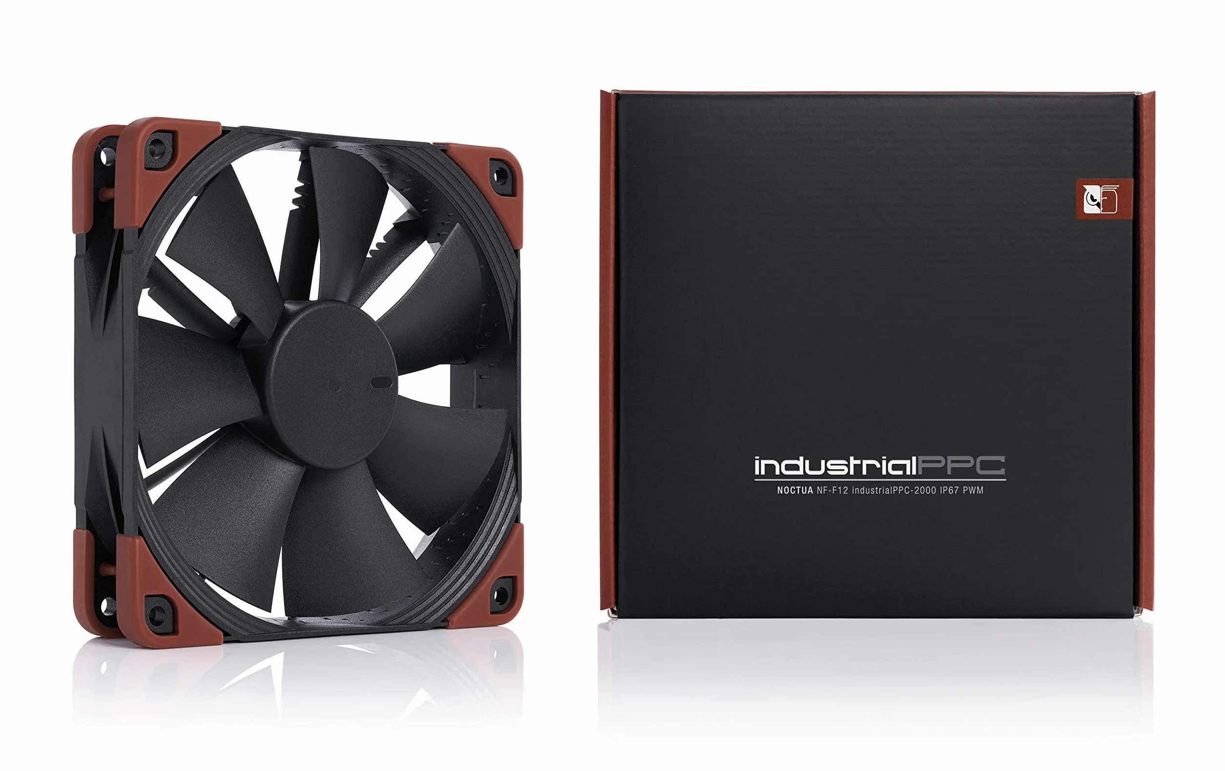 Noctua NF-F12 iPPC-2000 IP67 PWM, 4-Pinowy, Wysokowydajny Wentylator o Prędkości 2000 obr./min (120 mm, Czarny)