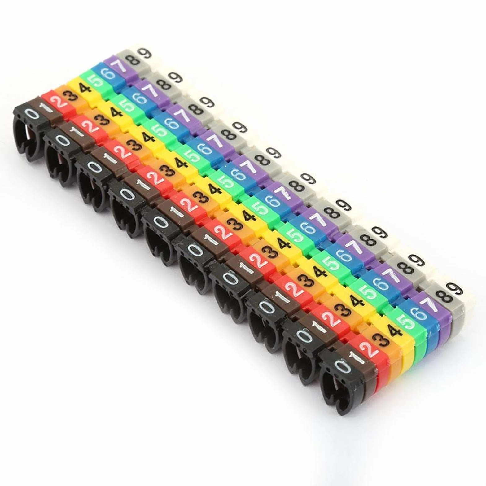 Zestaw znaczników kabli KCM-6MM 100 szt. Cyfrowa rurka numerowa