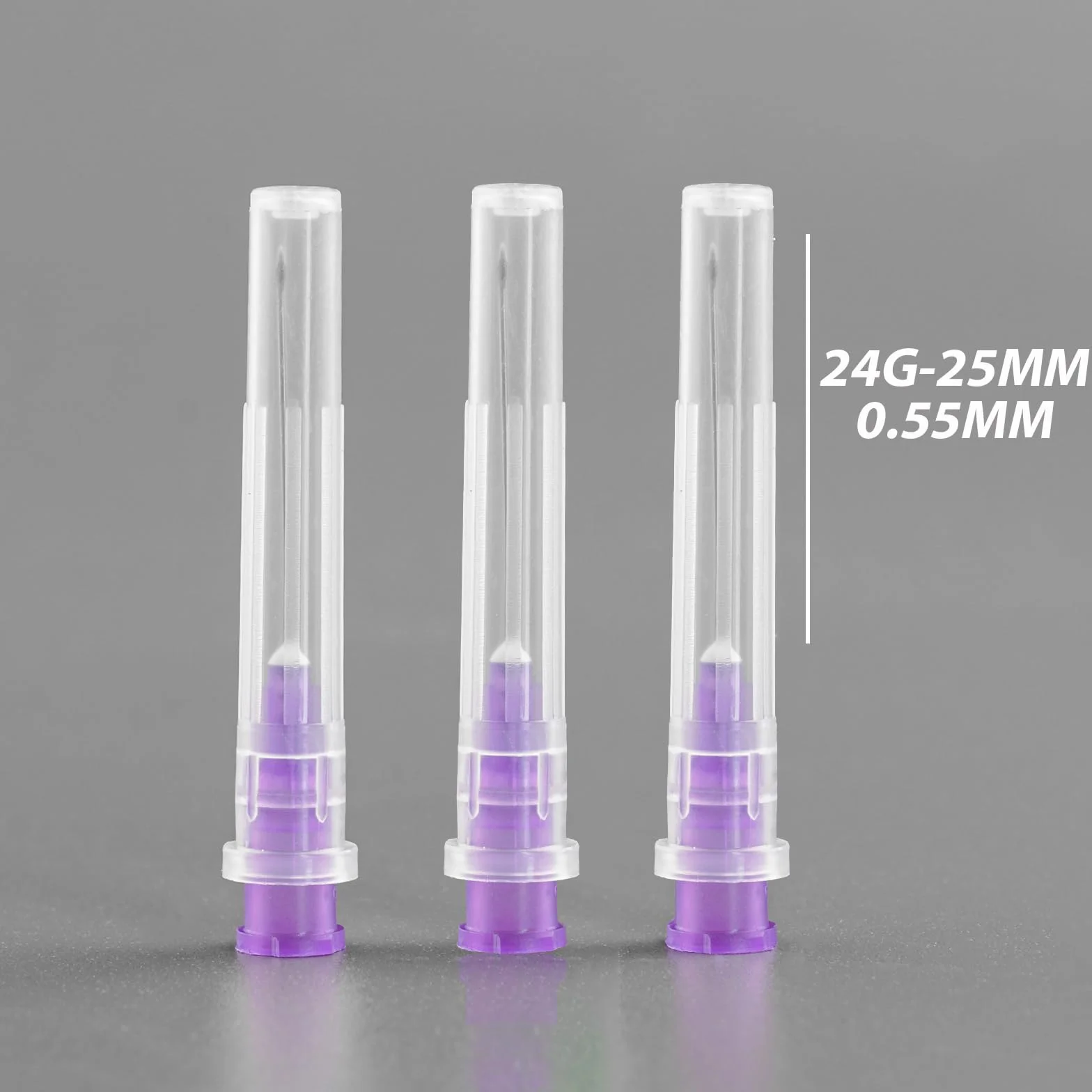 100 sztuk 24G (0,55 mm x 25 mm) rurka ze stali nierdzewnej do dozowania cieczy, przemysłowe akcesoria laboratoryjne do gospodarstwa domowego, hobby, oleju, kleju, pakowane pojedynczo | 18G/19G/20G/21G