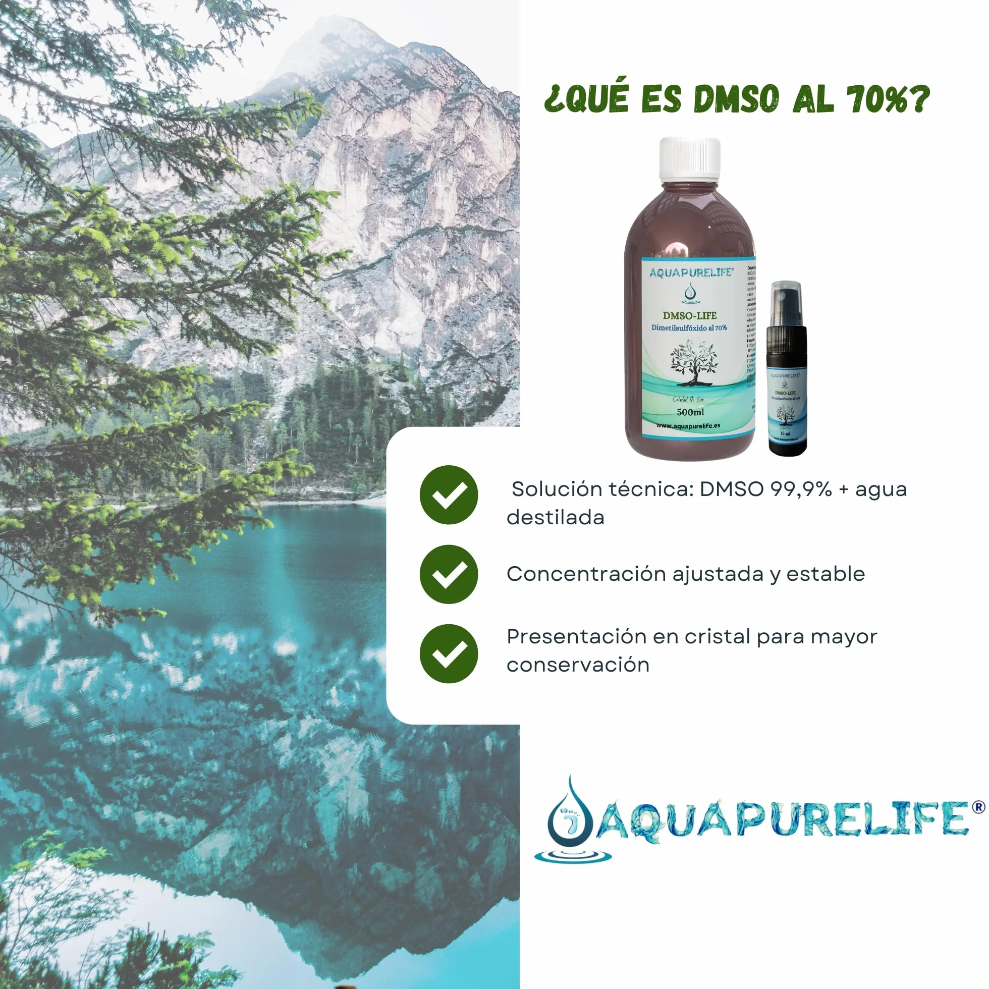 DMSO 70% z kroplami | Dimetylosulfotlenek 500 ml, czystość farmaceutyczna | bezbarwny rozpuszczalnik organiczny | Butelka ze szkła bursztynowego