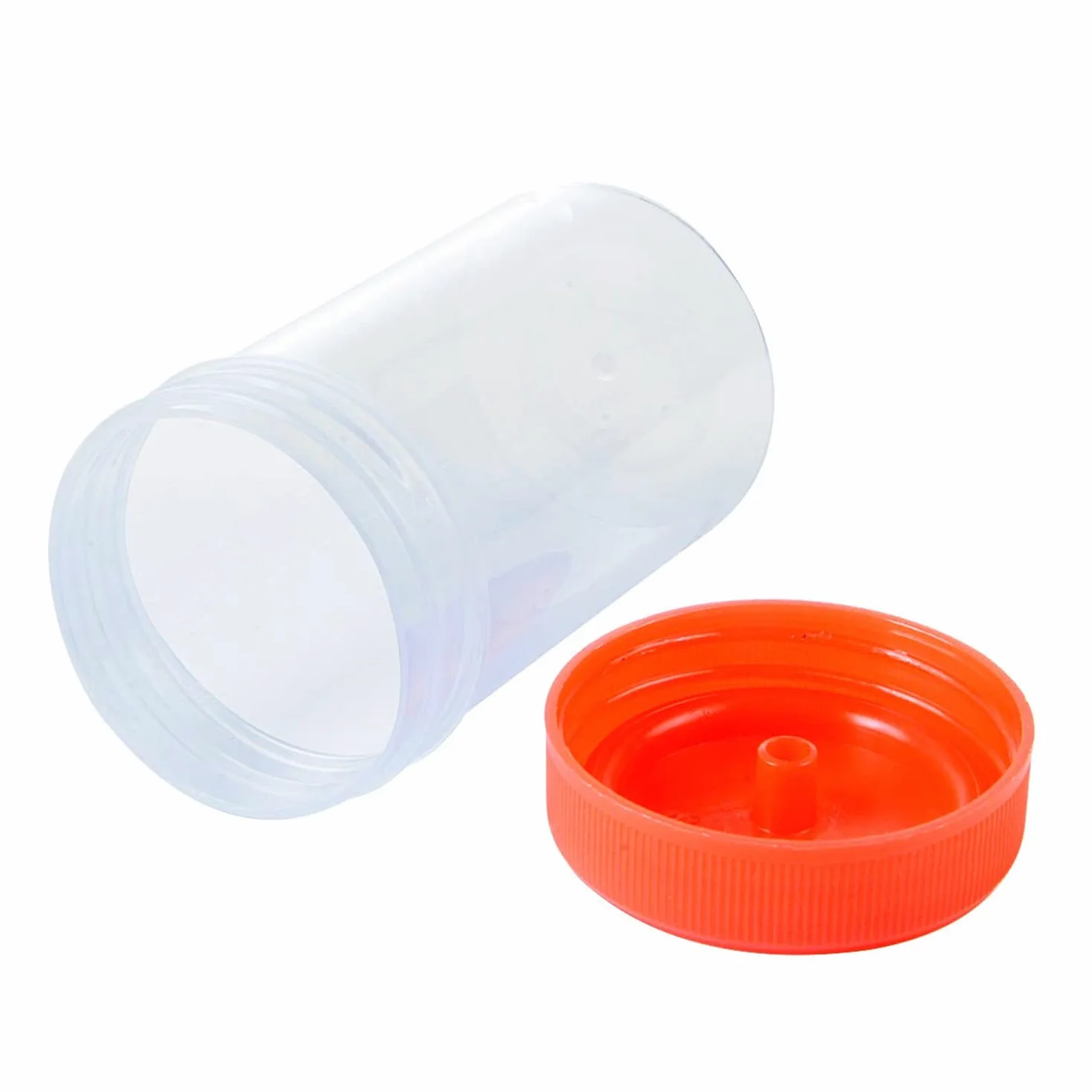 LATRAT Plastikowy kubek do pobierania próbek moczu 60 ml z zakrętką 10 sztuk