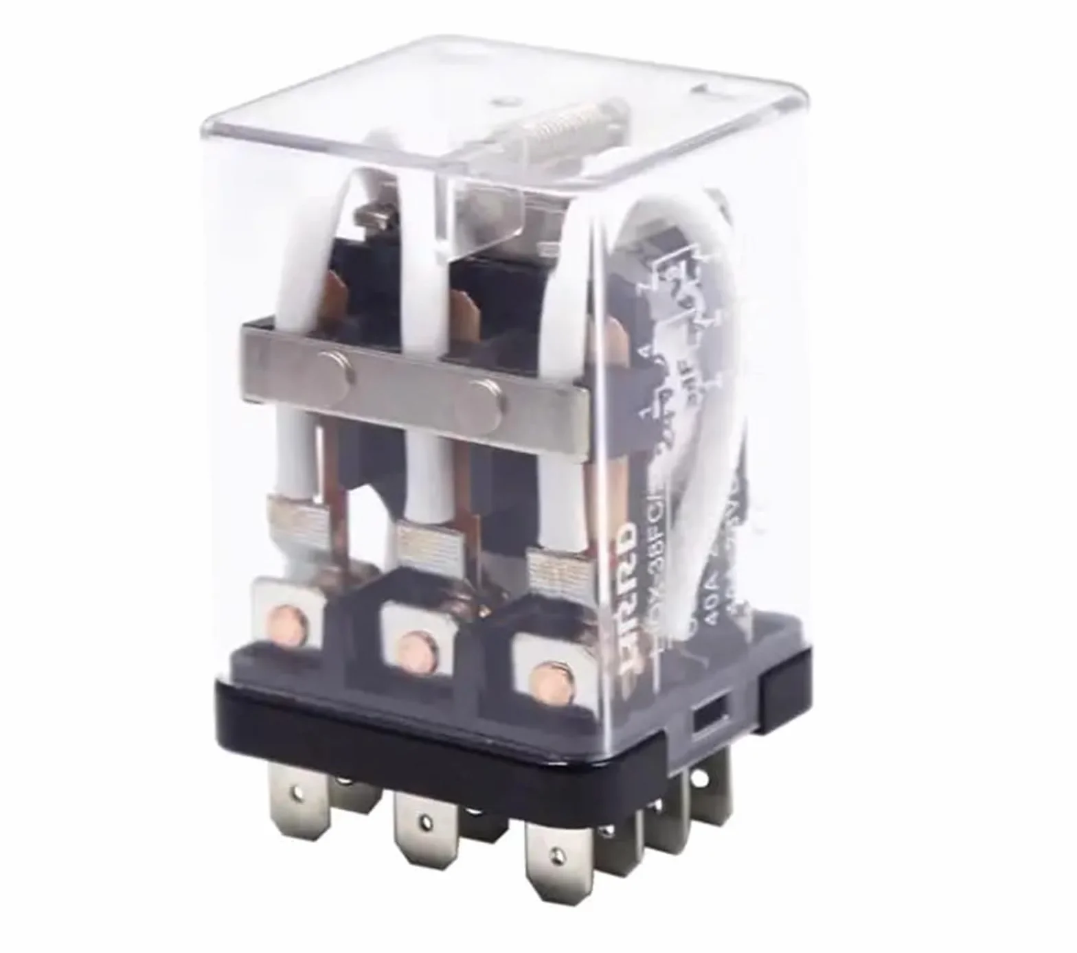 Przekaźnik pośredni JQX-38F 3Z LJQX-38FC 3Z 40A wtykowy przekaźnik zasilający Przekaźnik elektromagnetyczny 11-biegunowy DC12V DC24V AC110V AC220V (Kolor: JQX-38F, rozmiar: AC220V)