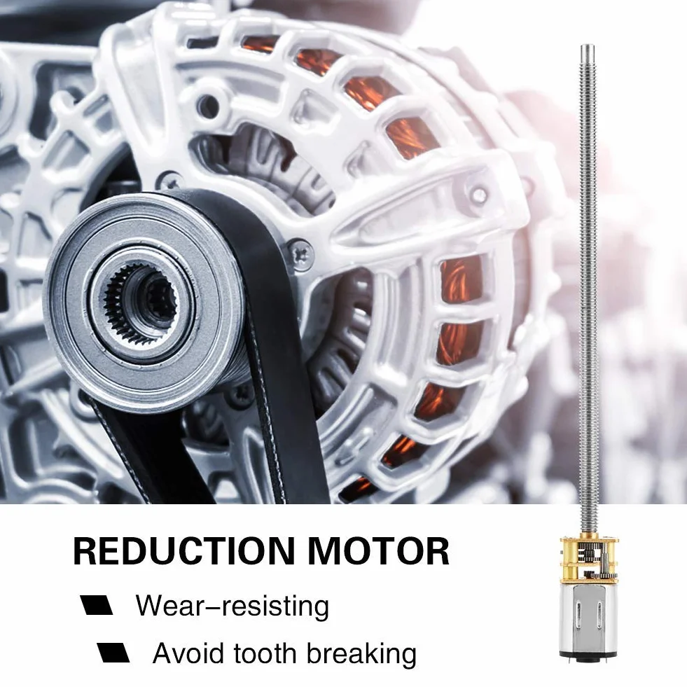 N20 Getriebemotor 6V 12V DC Reduzierungsmotor mit langer Ausgangswelle M4 x 100mm 30RPM