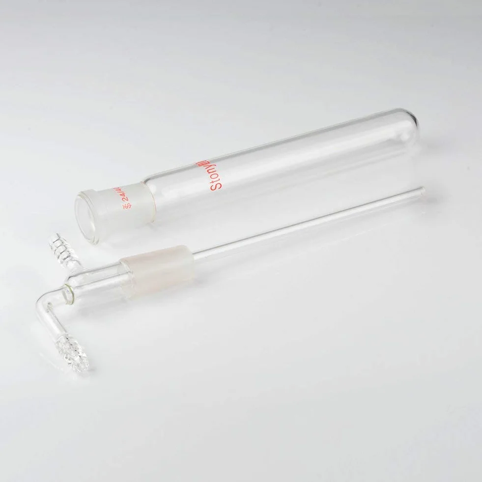 StonyLab szklana pułapka próżniowa wąż ząbkowany 10 mm 200 mm złącze 24/40