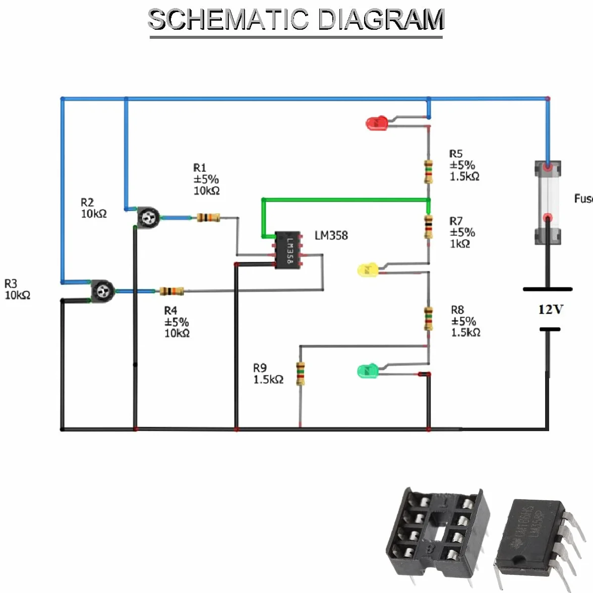 50 szt. LM358 LM358P Precision Podwójny wzmacniacz operacyjny 3V-32V LM358N DIP-8 IC duży chip + 50 szt. Gniazdo DIP-8 IC, dla doświadczenia elektroniki DIY