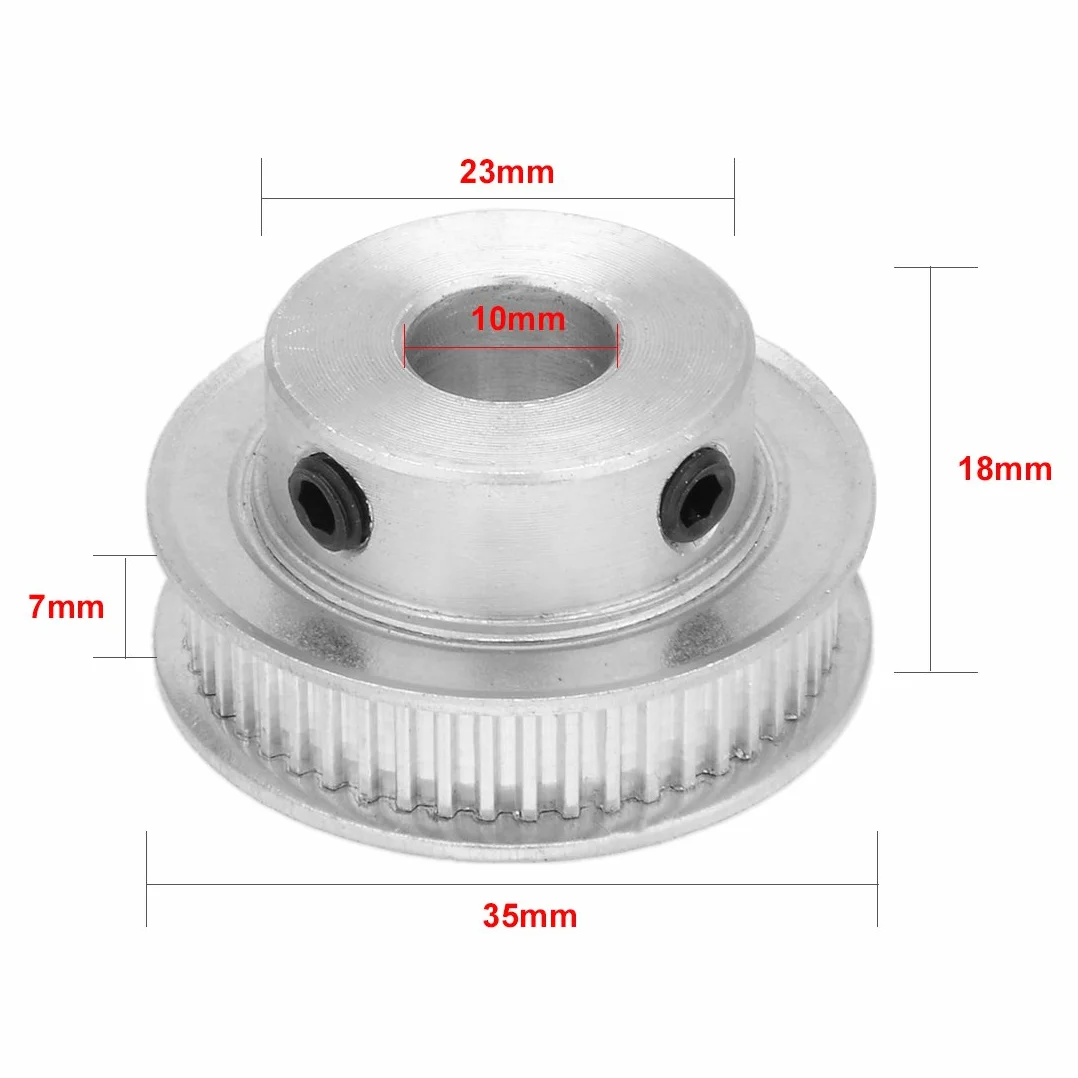 sourcingmap aluminium MXL 50 zębów 10 mm otwór pasek rozrządu koło pasowe synchroniczne koło 6 mm pasek srebrny ton do drukarki 3D CNC