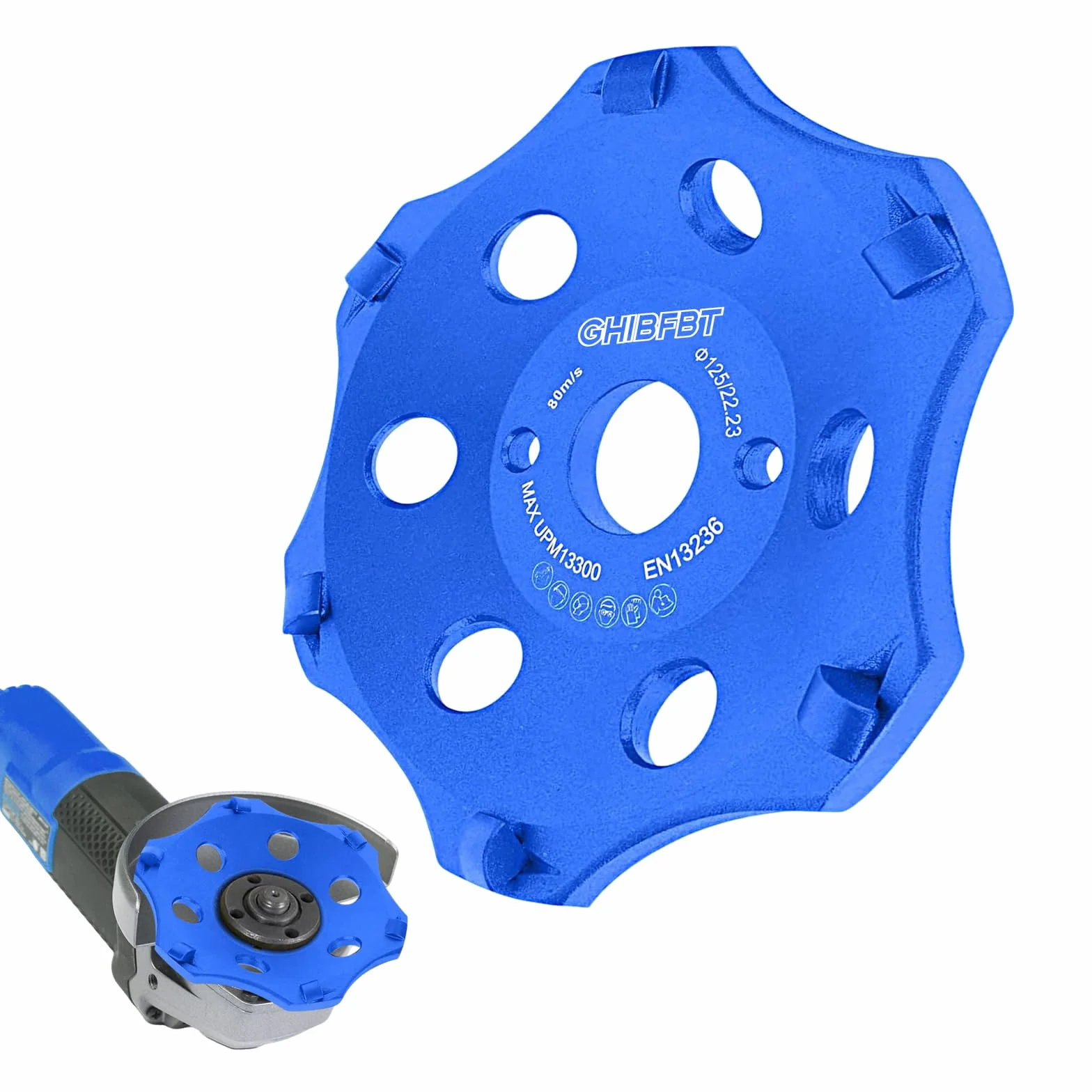 PKD PCD diamentowa tarcza szlifierska 125 mm 6 segmentów do szlifierek kątowych