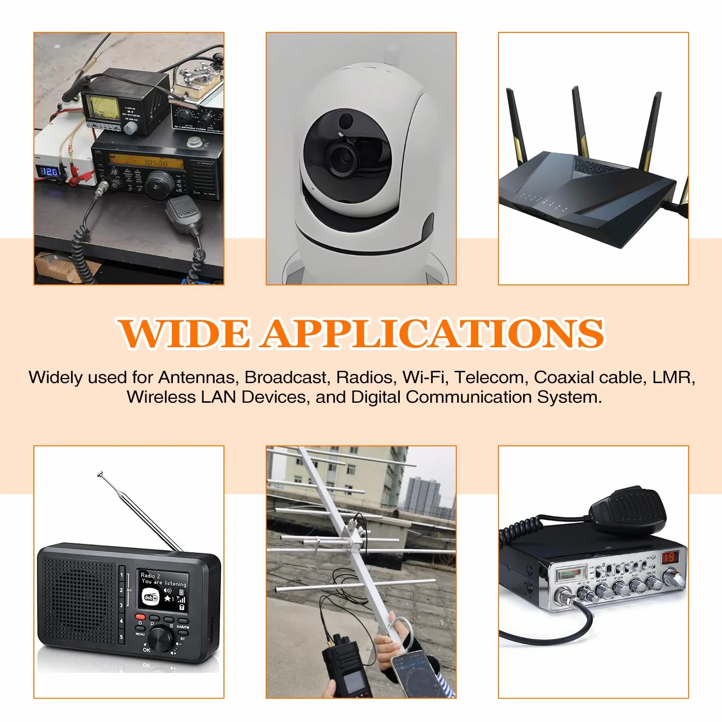 2 Sztuk Miedź UHF do SMA Adapter, UHF PL259 Męskie do SMA Żeńskie Złącze, do Anteny Radioamatorskiej, Anteny FPV
