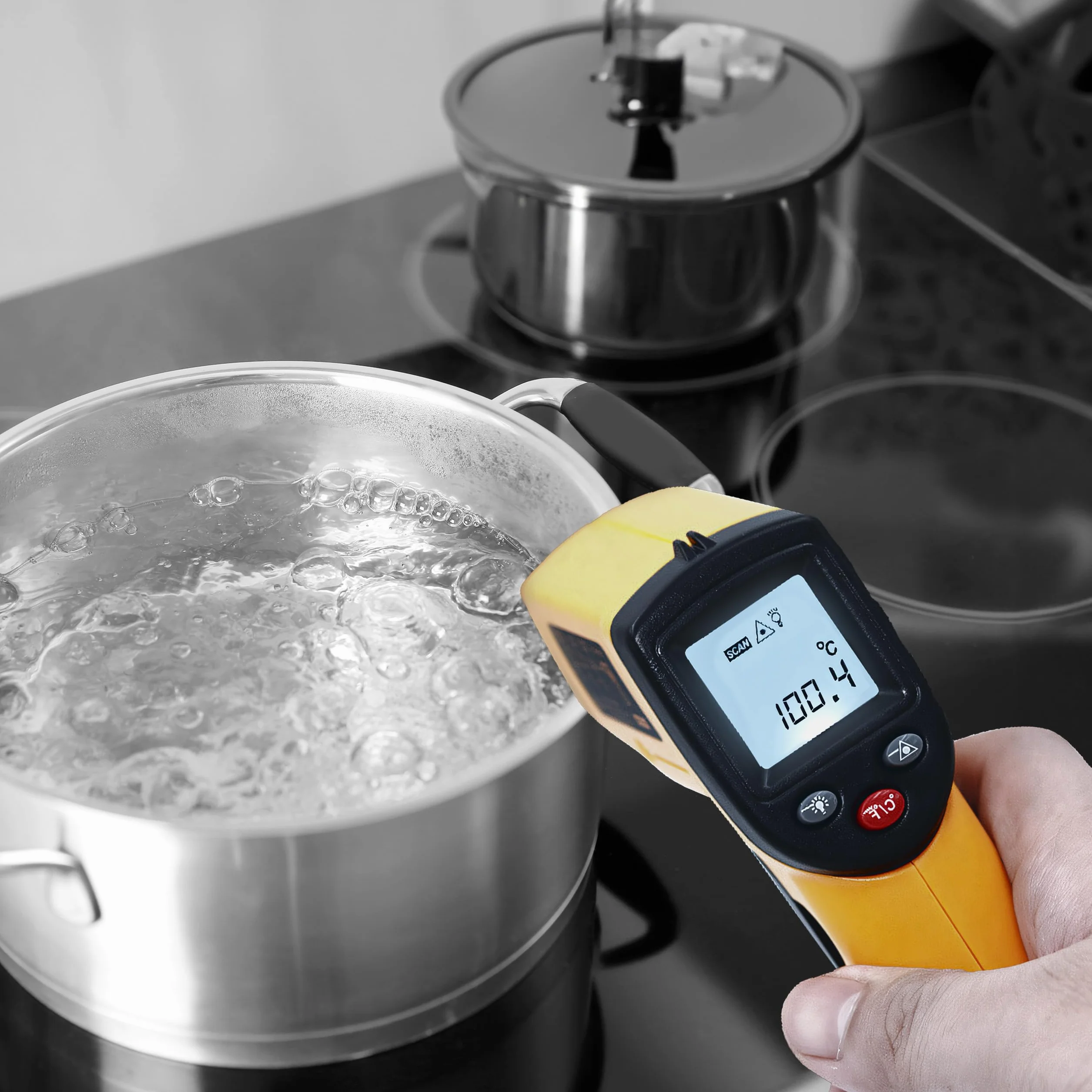 Retoo Termometr na podczerwień bezdotykowy laserowy -50°C ~ 380°C LCD
