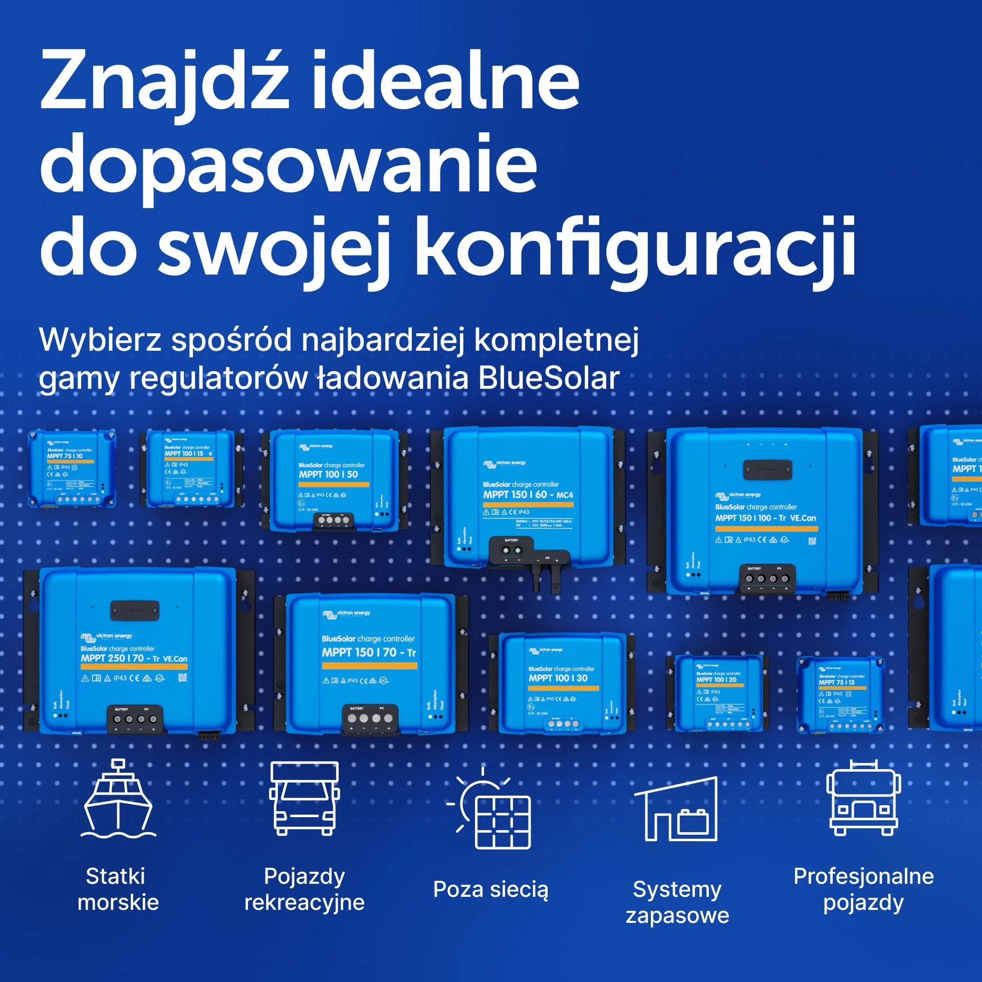 Victron Energy BlueSolar MPPT 75V 15A 12/24V Kontroler Ładowania Słonecznego