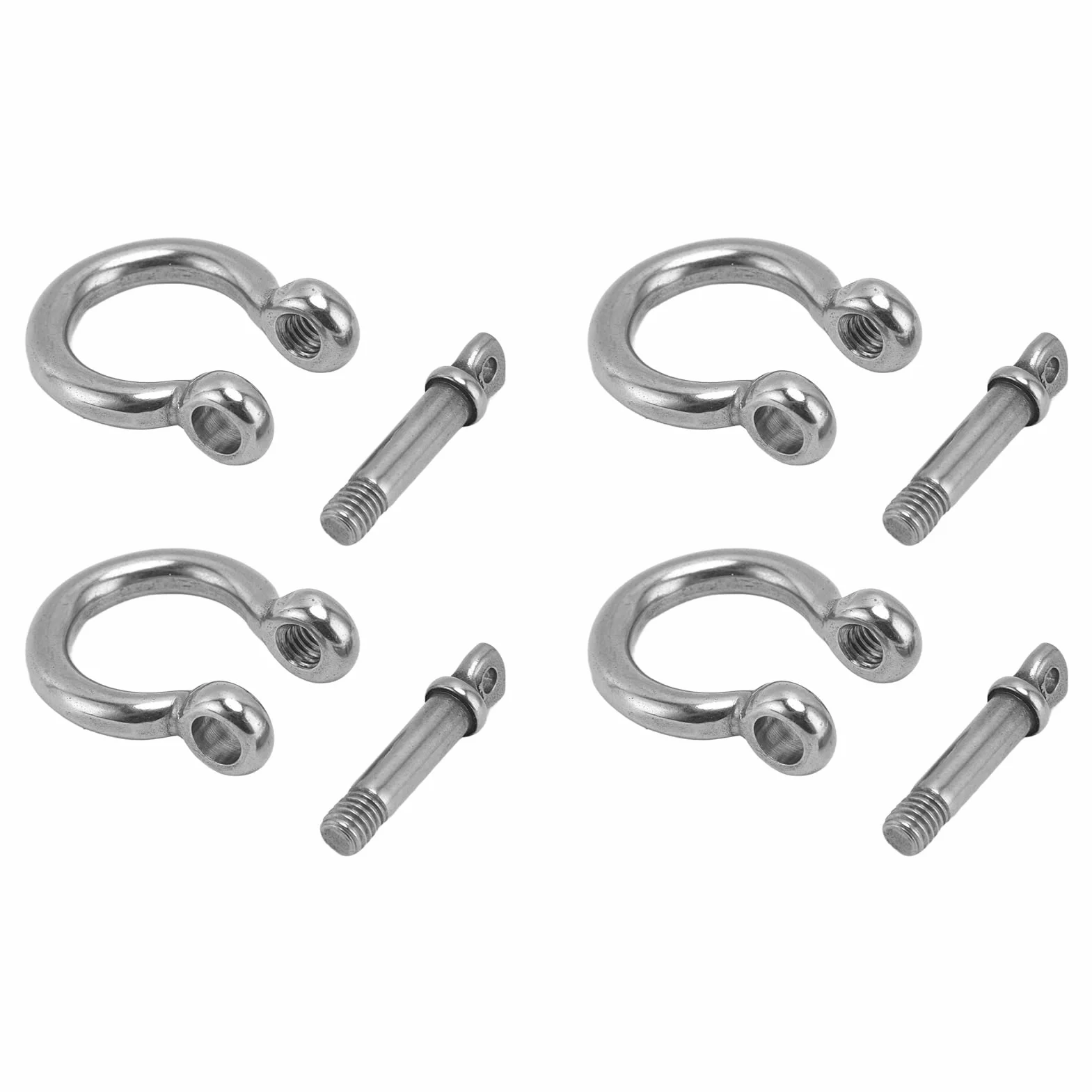 4 Szt. Szekla Kabłąkowa, Wkręcana Szekla Kotwiąca 304 Stal Nierdzewna Heavy Duty Opaska Obciążeniowa w Kształcie Kabłąka, D-pierścień Kształt Kabłąka Wymiana Opaski ładunkowej(M10)