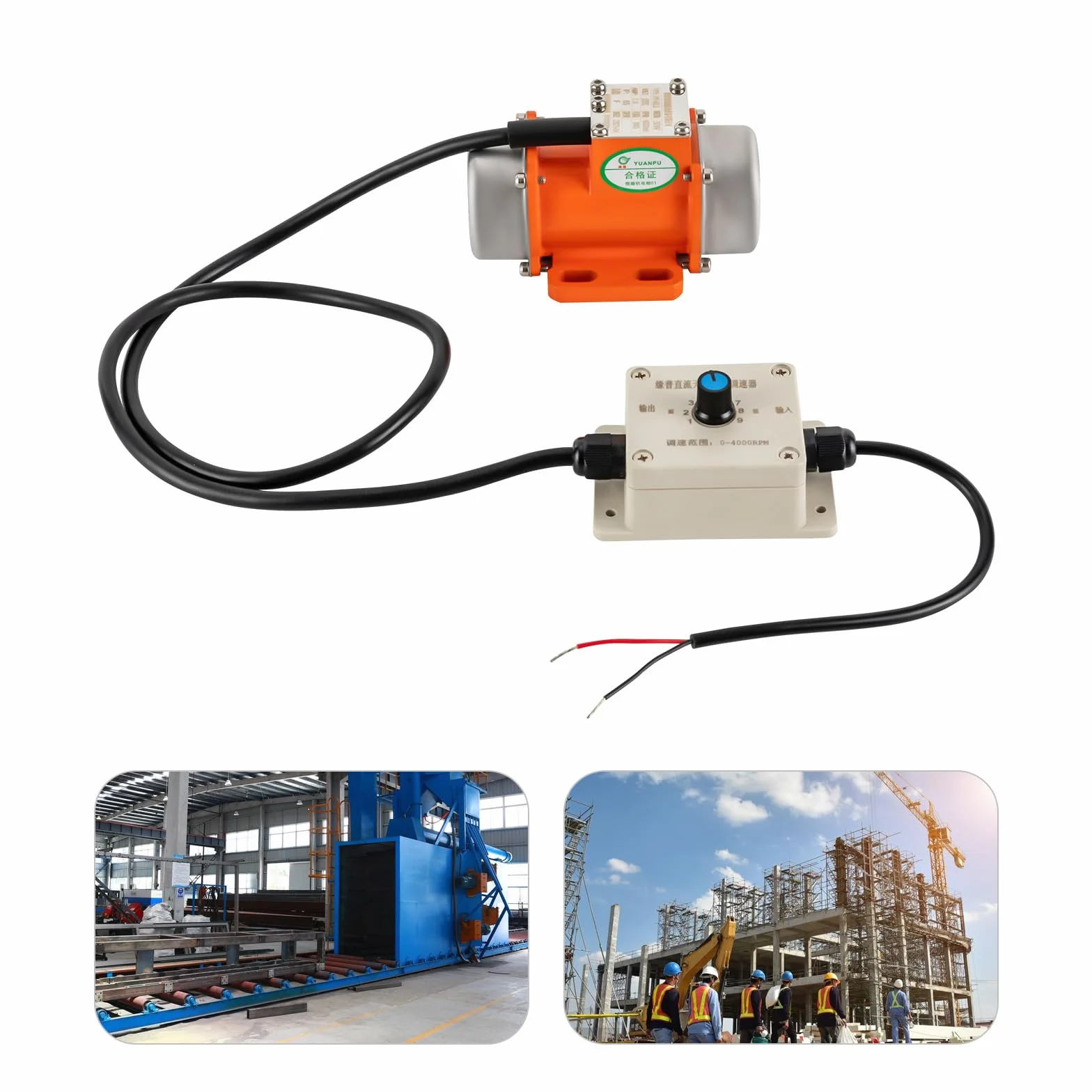 Silnik wibracyjny 12 V, 30 W, 50 Hz, silnik wibracyjny, wielofunkcyjny silnik z regulatorem prędkości obrotowej, asynchroniczny, , elektryczny silnik wibracyjny, prąd stały do urządzeń