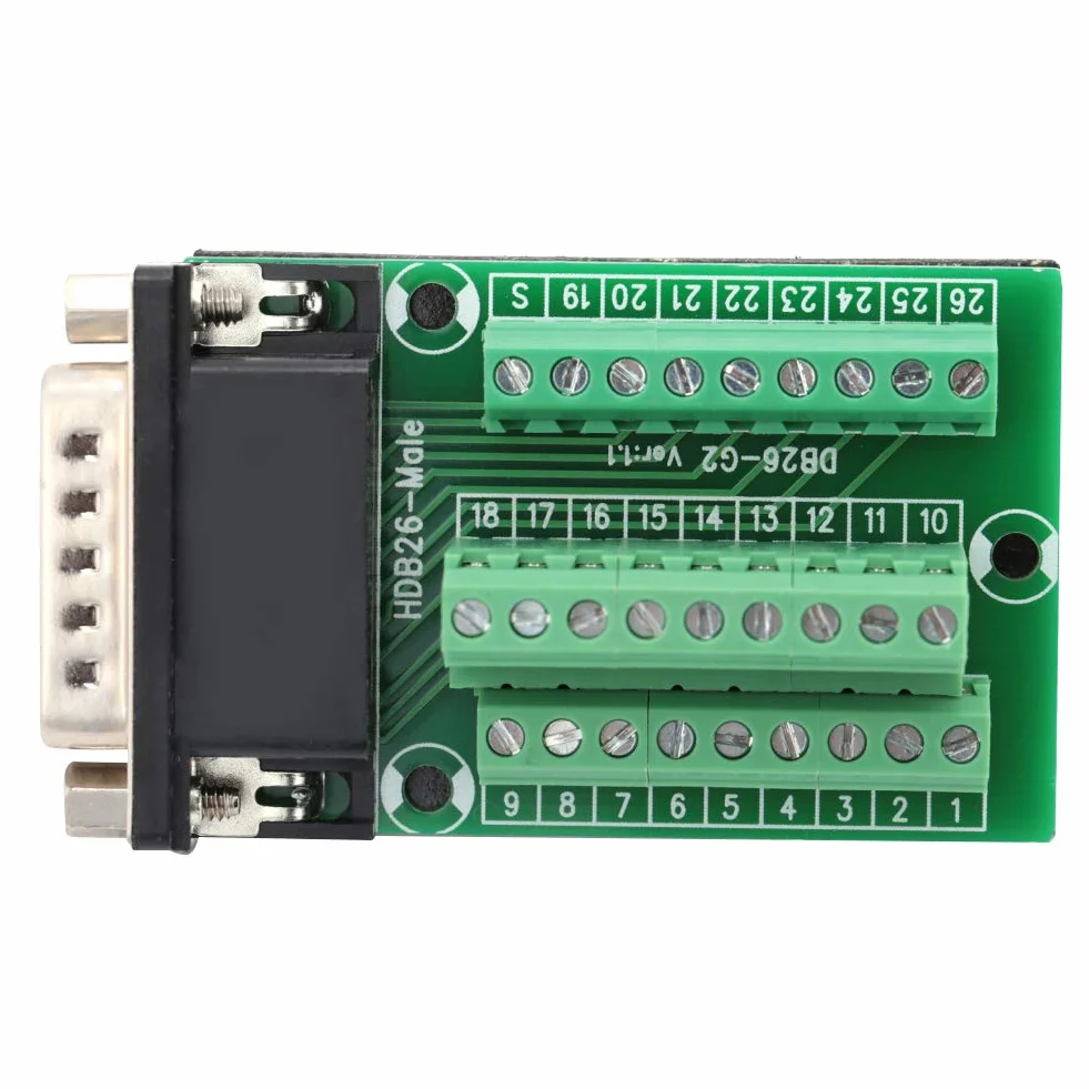Płytka zaciskowa DB26 D-SUB męska do złącza sygnałów PCB