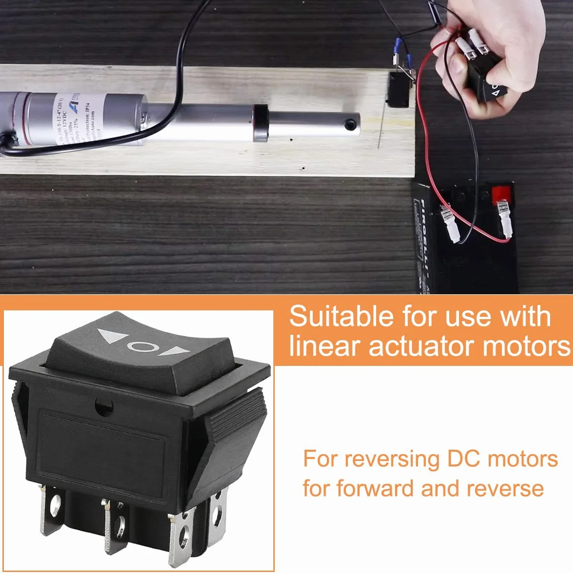 Przełącznik kołyskowy DPDT 6-pinowy 3 pozycje ON/OFF/ON Chwilowy DC 12V 10A AC110V-220V 2 szt