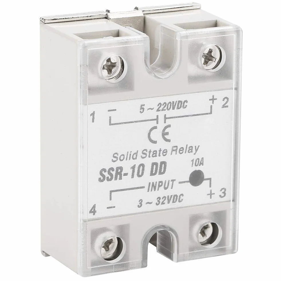 Przekaźnik półprzewodnikowy SSR-10 DD 10A 5-220V DC Moduł przekaźnika półprzewodnikowego Dwukierunkowy typ SCR do przemysłowych zautomatyzowanych paneli sterowania