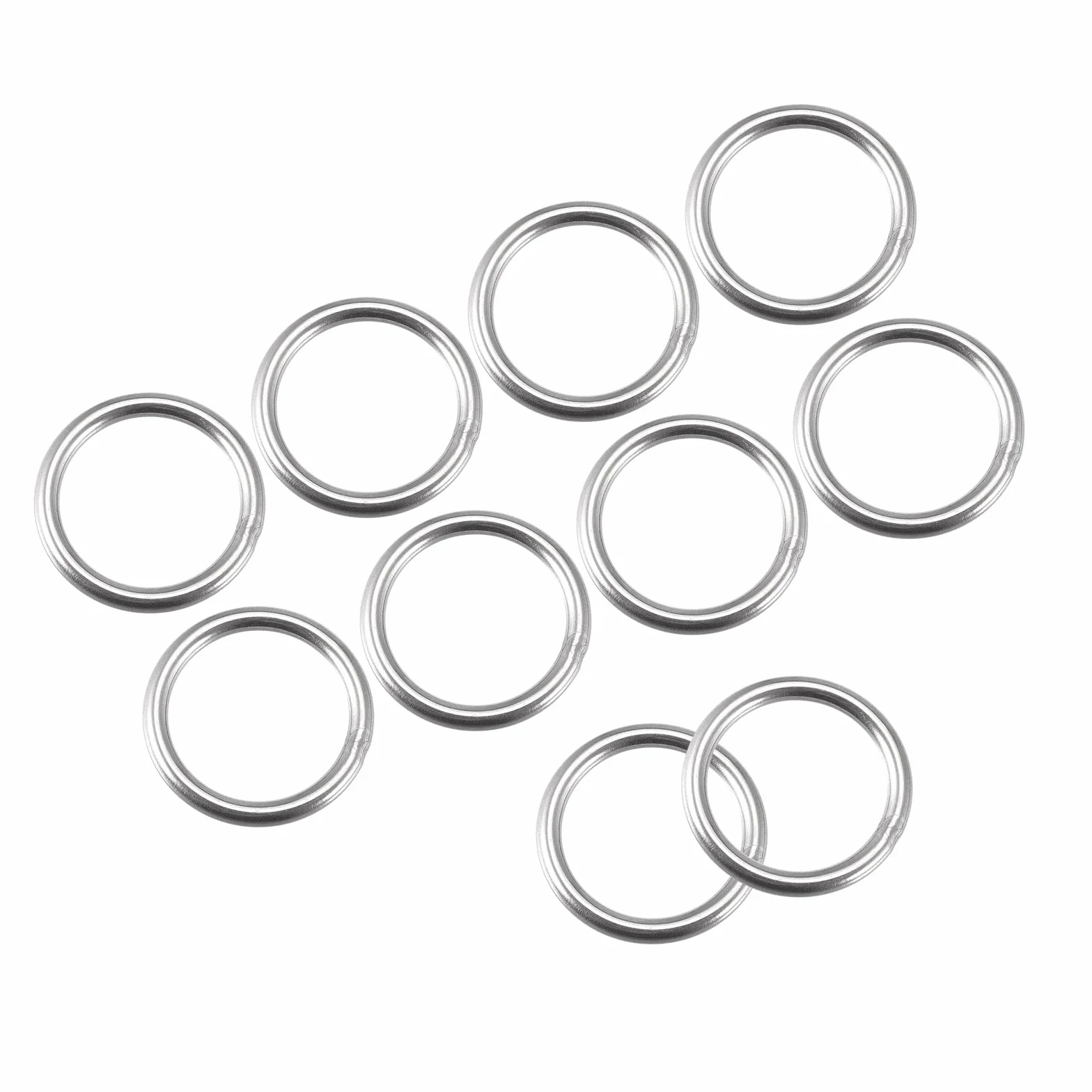 METALLIXITY O-ringi ze stali nierdzewnej 304 (średnica zewnętrzna 25 mm, grubość 3 mm) 10 sztuk, spawany okrągły pierścień – do zawieszenia przedmiotów