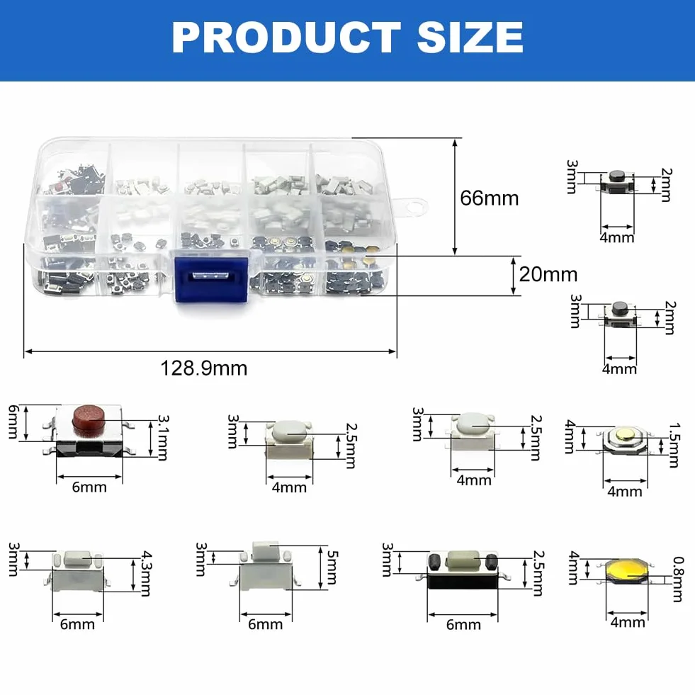 Mikroprzełącznik Momentary Tact Assortment Kit