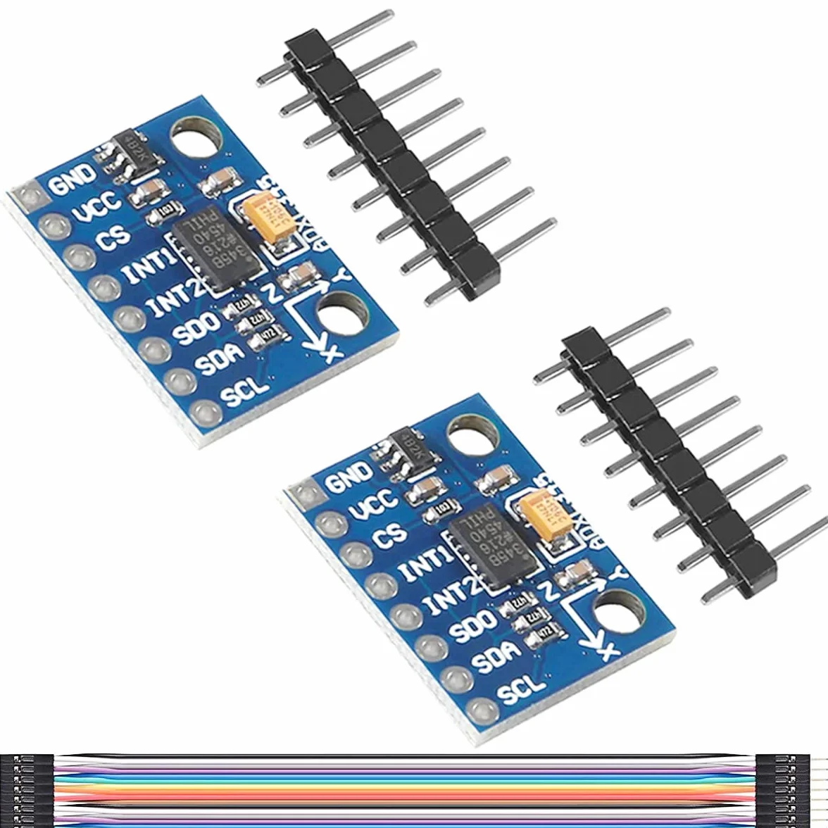 2 szt. GY-291 ADXL345 IIC/SPI cyfrowy 3-osiowy przyspieszenie grawitacyjnego modułu pochylania z głowicą pinheader kabel DuPont do Arduino