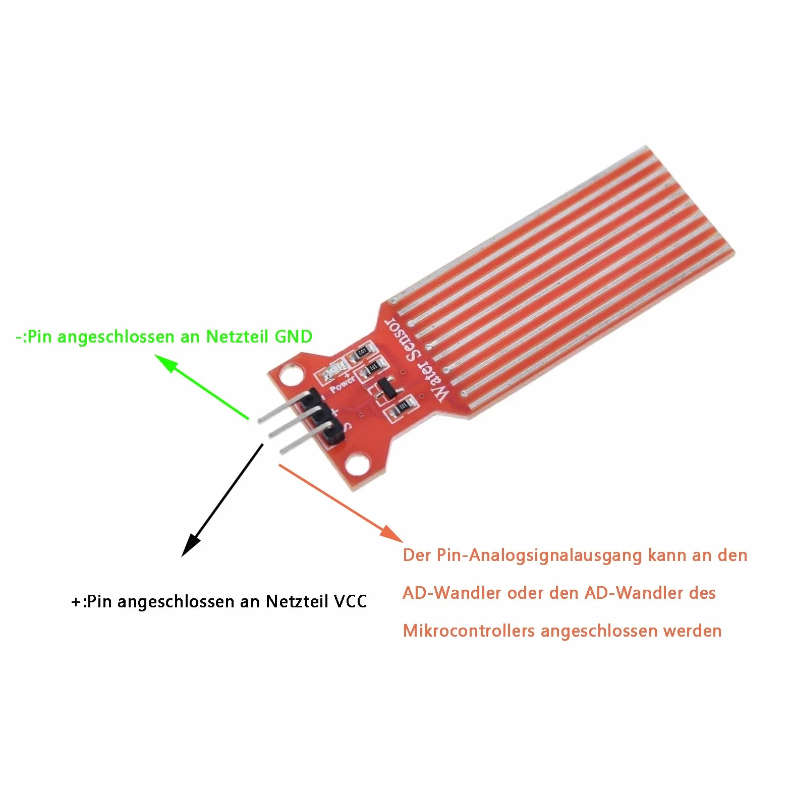 10 szt. DC 3 V-5 V 20 mA czujnik poziomu wody, poziom cieczy, głębokość wykrywanie wysokości, czujnik do Arduino
