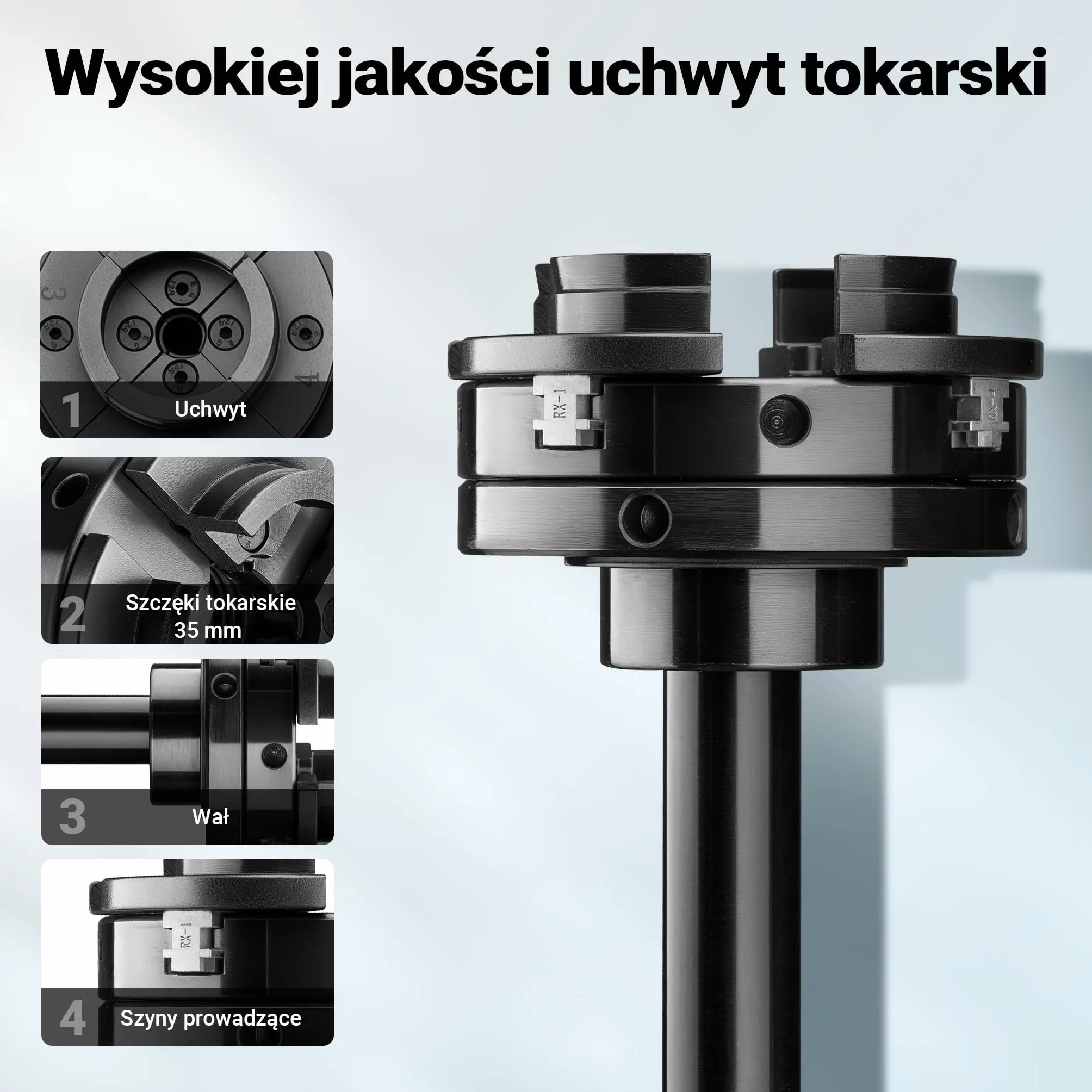 Wiltec Uchwyt tokarski M33 x 3,5 stożek Morse'a 2 część zamienna 550 W