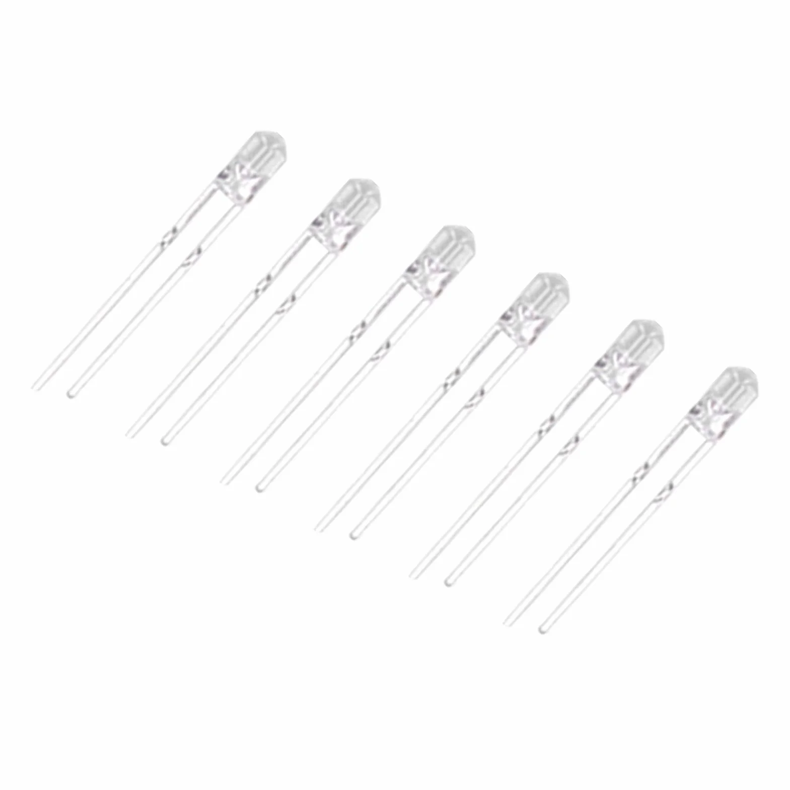 Zestaw 100 Sztuk Diod LED 8 Kolorów 3mm 3V do Projektu Naukowego (ciepły biały)