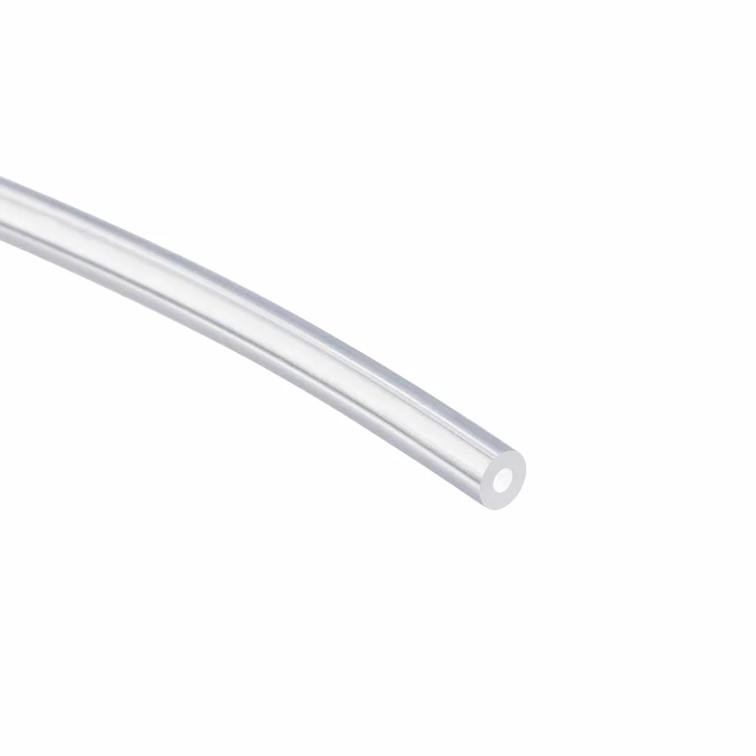 TOP-VIGOR Rurka silikonowa, średnica 1 mm x 2 mm, średnica zewnętrzna 2 m, elastyczna rura z gumy silikonowej, wąż wodno-powietrzny, rura do transferu pompy, przezroczysta