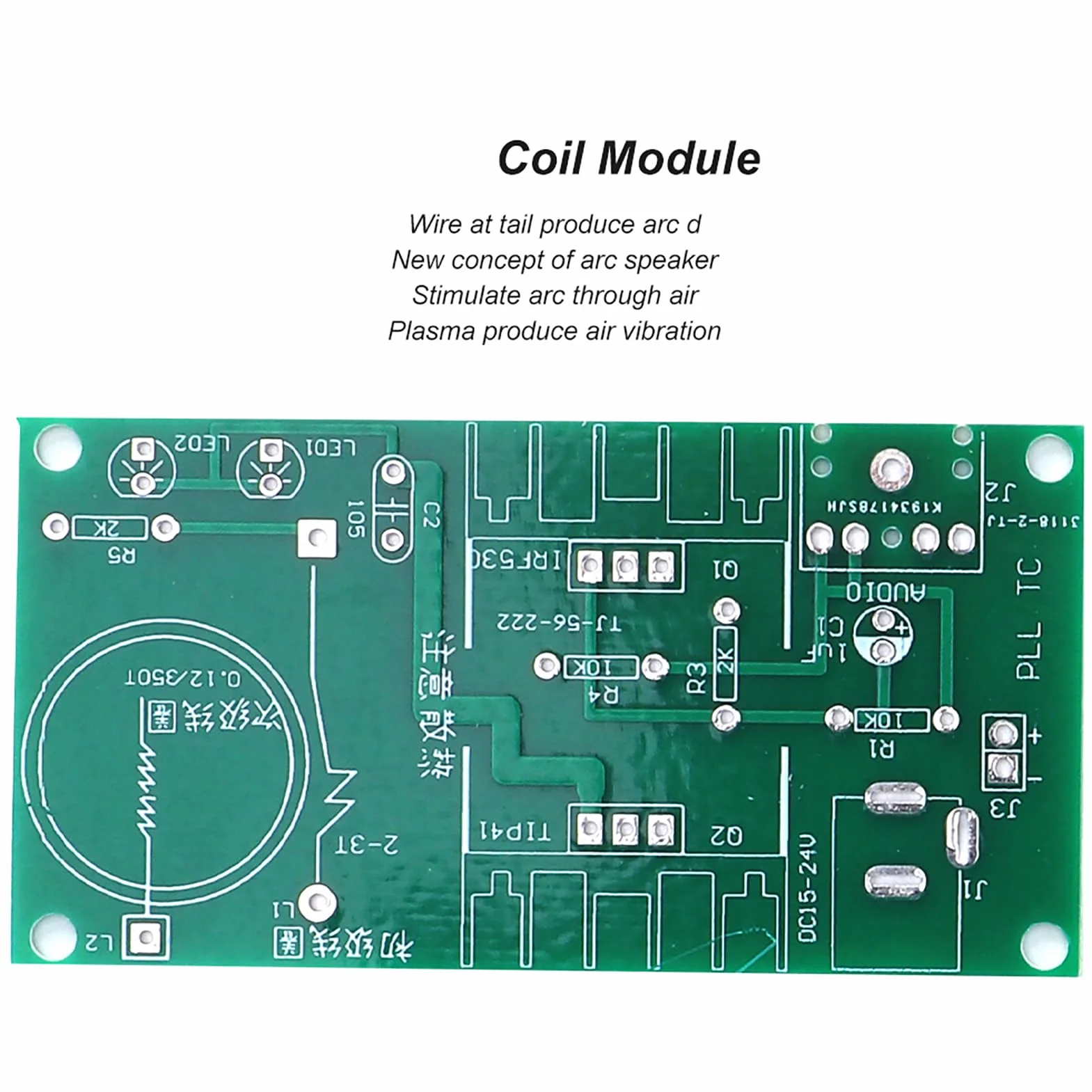 Moduł cewki Tesli niezmontowany 15W DC 15-24V 2A Mini DIY głośnik plazmowy zestaw