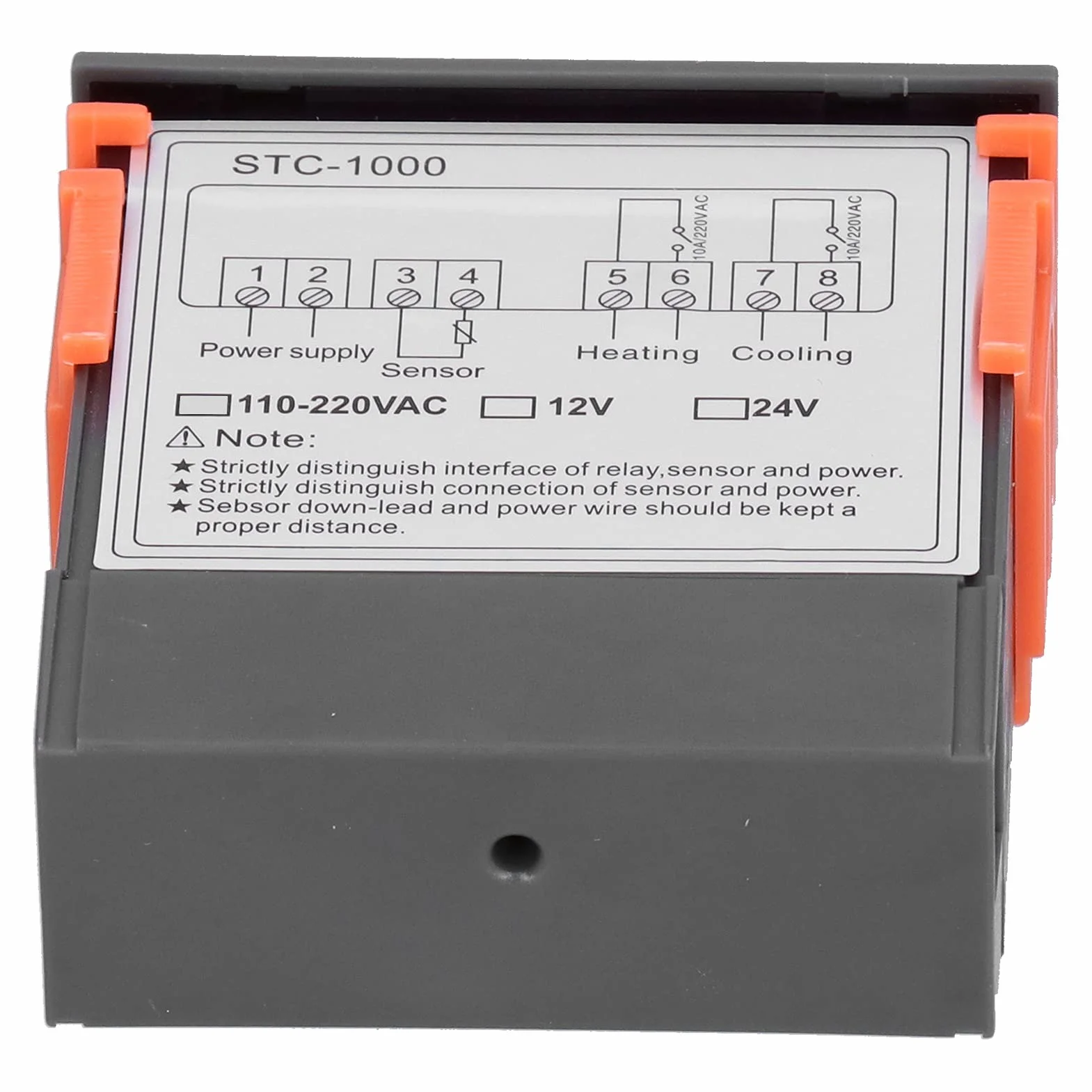 STC-1000 Uniwersalny Cyfrowy Regulator Temperatury, Termostat Chłodzący i Grzewczy z Czujnikiem NTC do Domowego Warzenia Piwa Fermentor Lodówka Inkubator Szklarnia(24V)