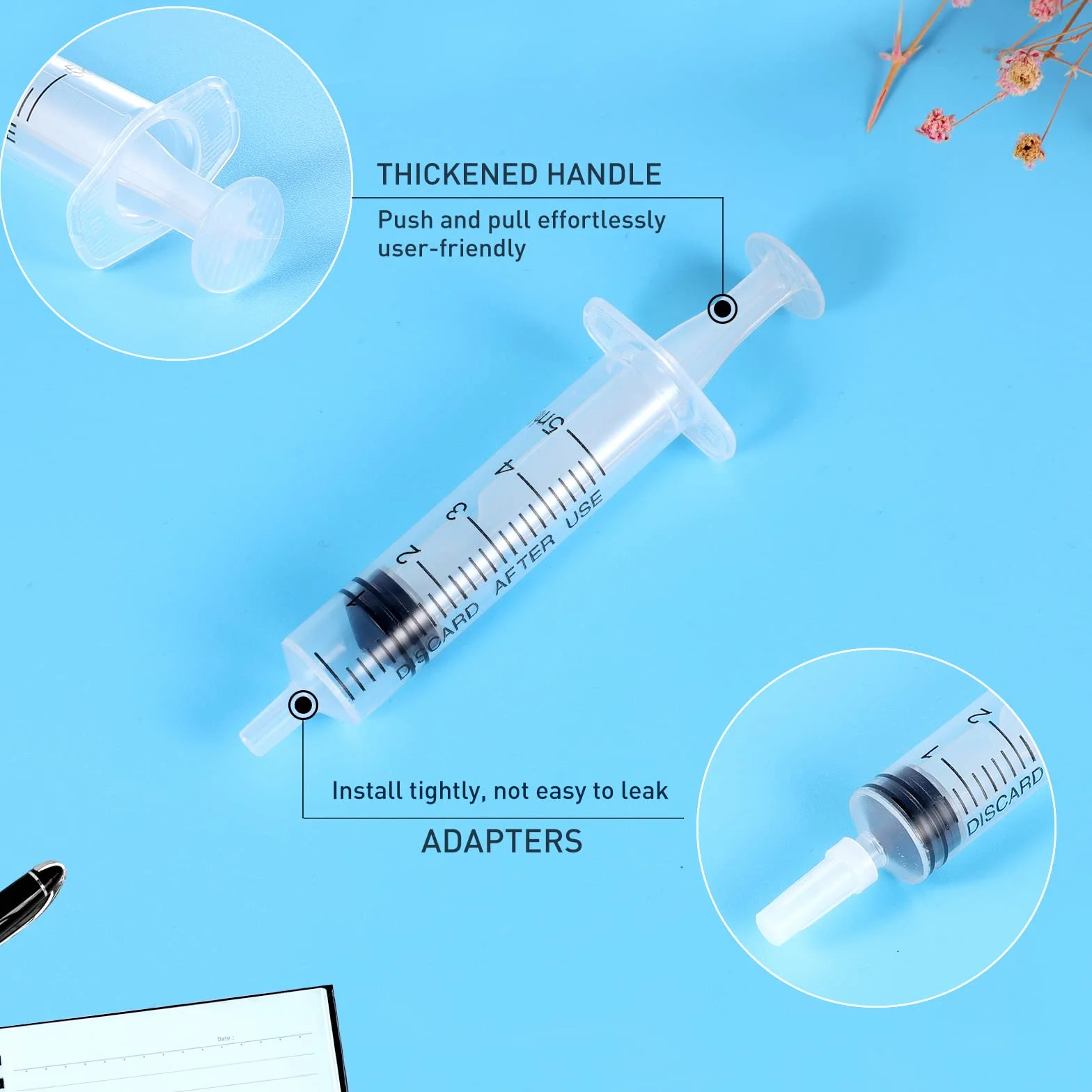 10 sztuk strzykawka z pokrywką, 5 ml strzykawka dozująca, strzykawka bez igły, strzykawka do buraków, tworzywo sztuczne do laboratoriów naukowych dozowanie płynów karmienie roślin dla zwierząt