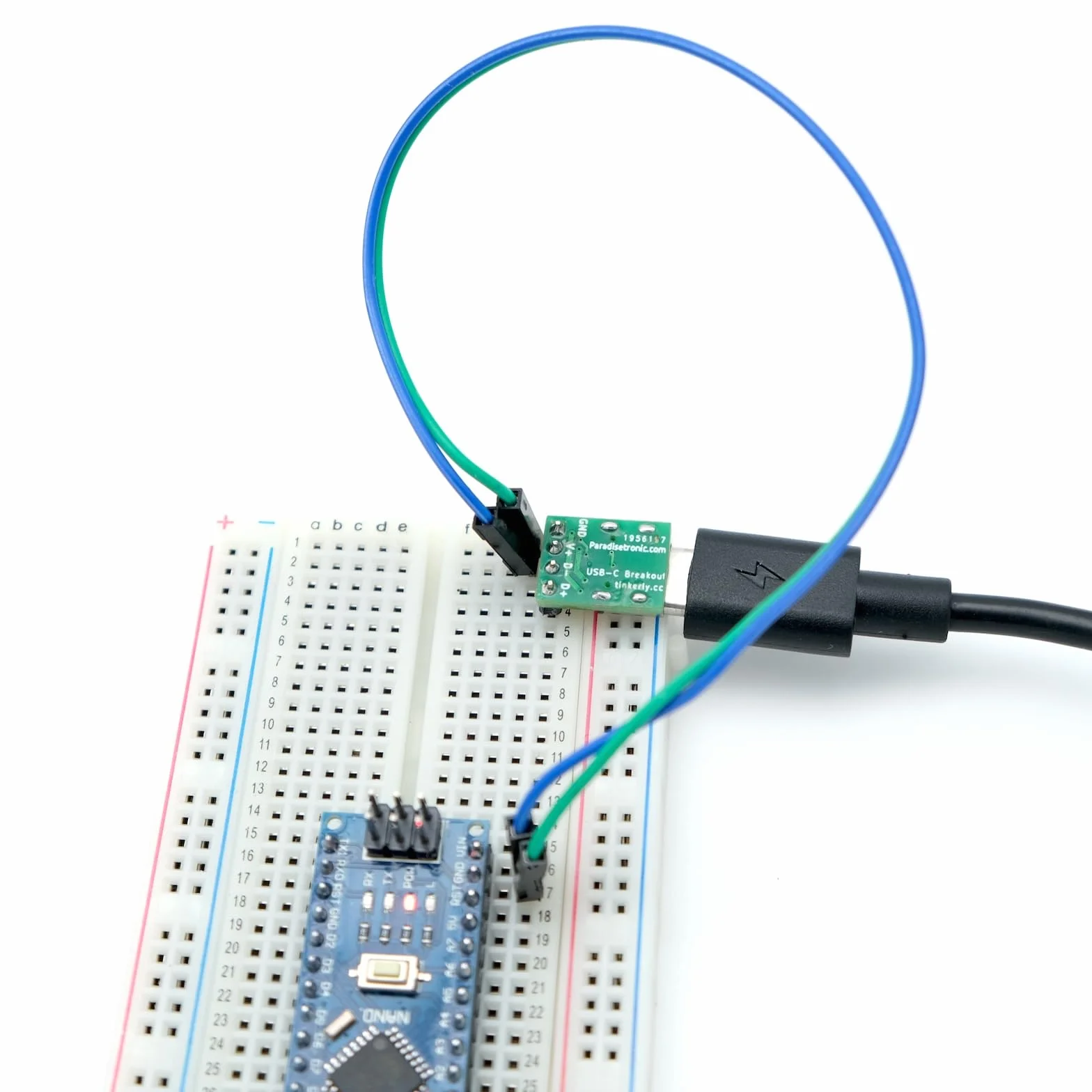 USB-C Mini Breakout Board, np. do zasilania Breadboards