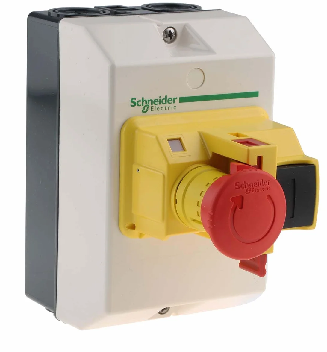 Schneider Electric GV2MCK04 obudowa montażowa, IP55, przycisk awaryjnego wyłączania do GV2M