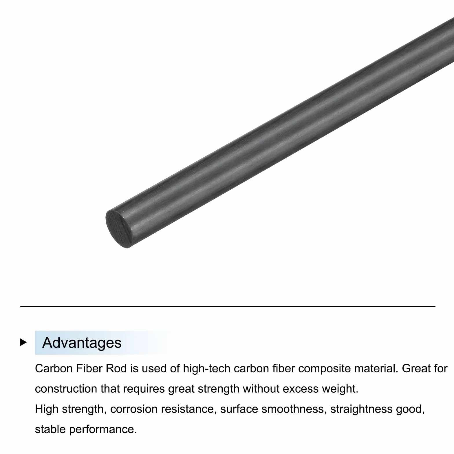 Pręt z włókna węglowego 4 mm x 300 mm QUARKZMAN do RC DIY 4 szt
