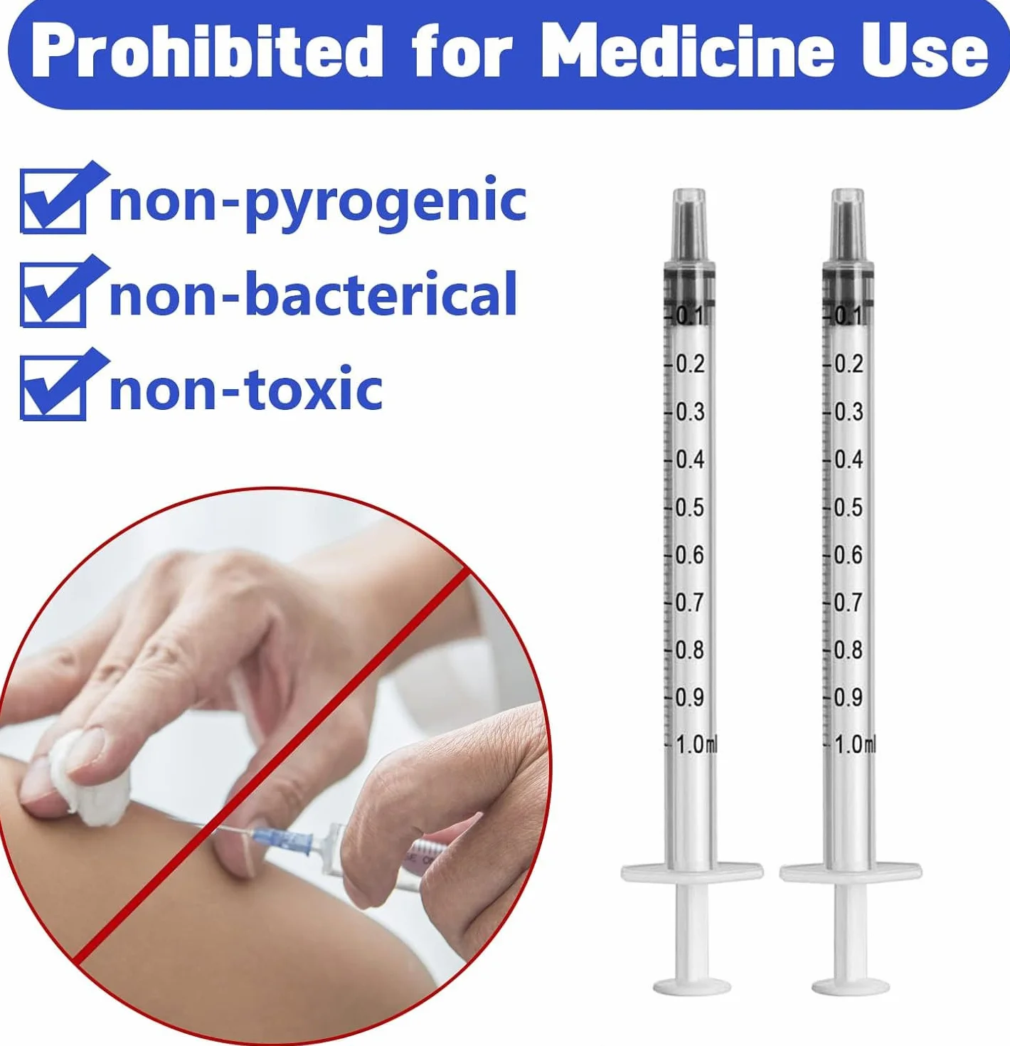 50 sztuk strzykawek 1 ml ze strzykawką z tworzywa sztucznego Luer bez igły do uzupełniania i pomiaru oleju, aplikator klejowy płynów, do karmienia zwierząt domowych, laboratoriów naukowych