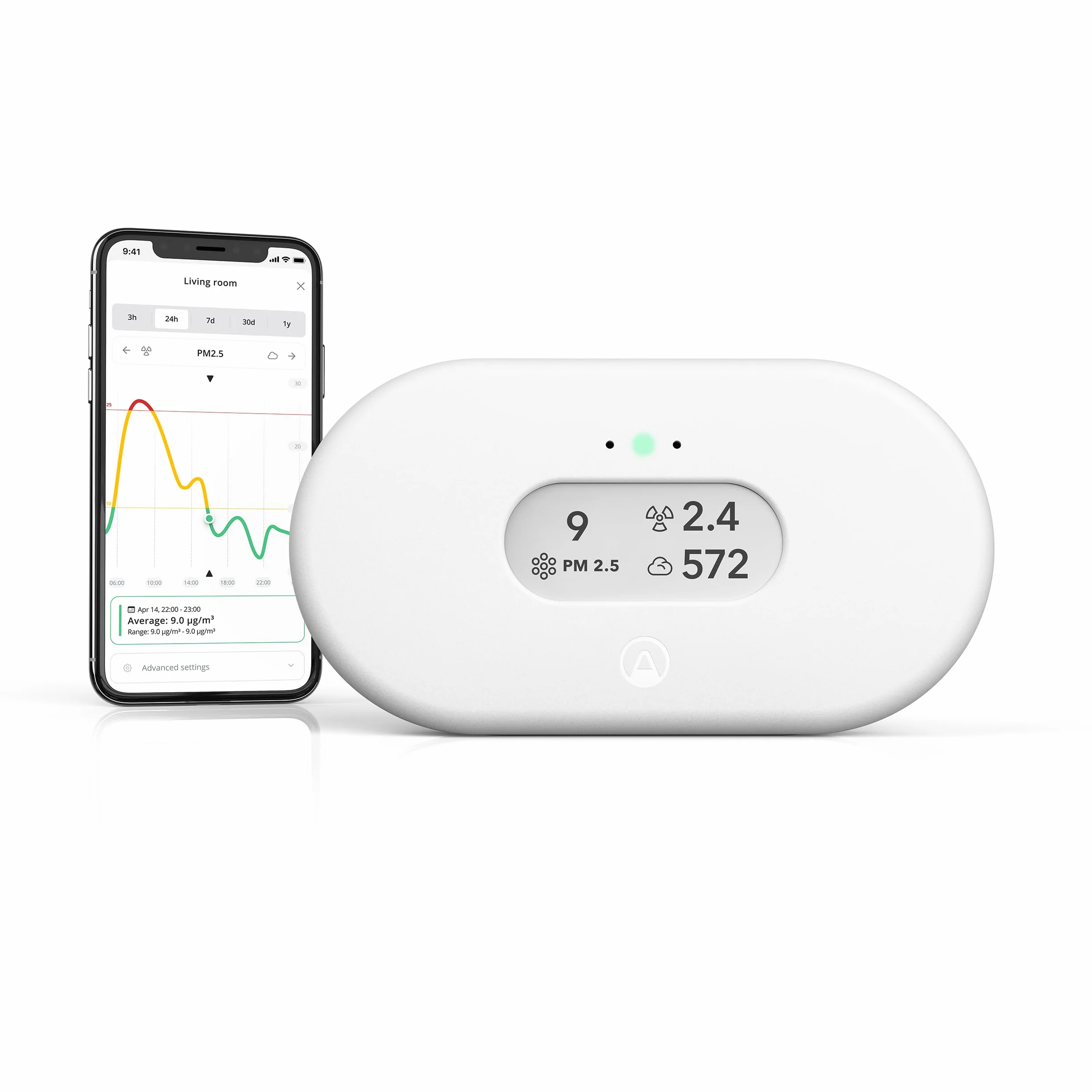 Airthings View Plus 2960 – inteligentne urządzenie pomiaru jakości powietrza i radonu PM CO2 VOC