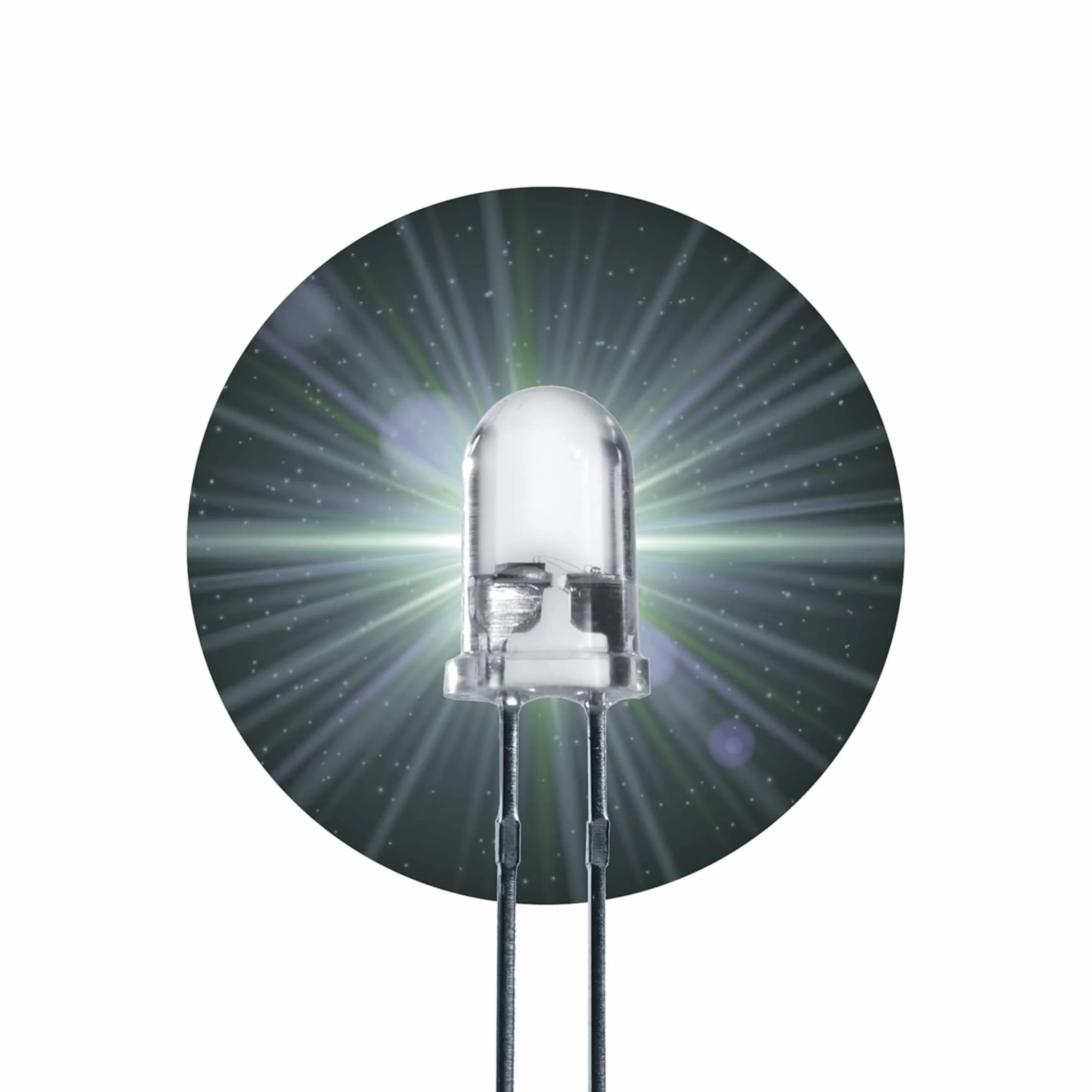 LED 5mm kolor biały 25000 mcd 25 sztuk dioda elektroluminescencyjna extra jasna 3V biała dioda 2 pin LEDs