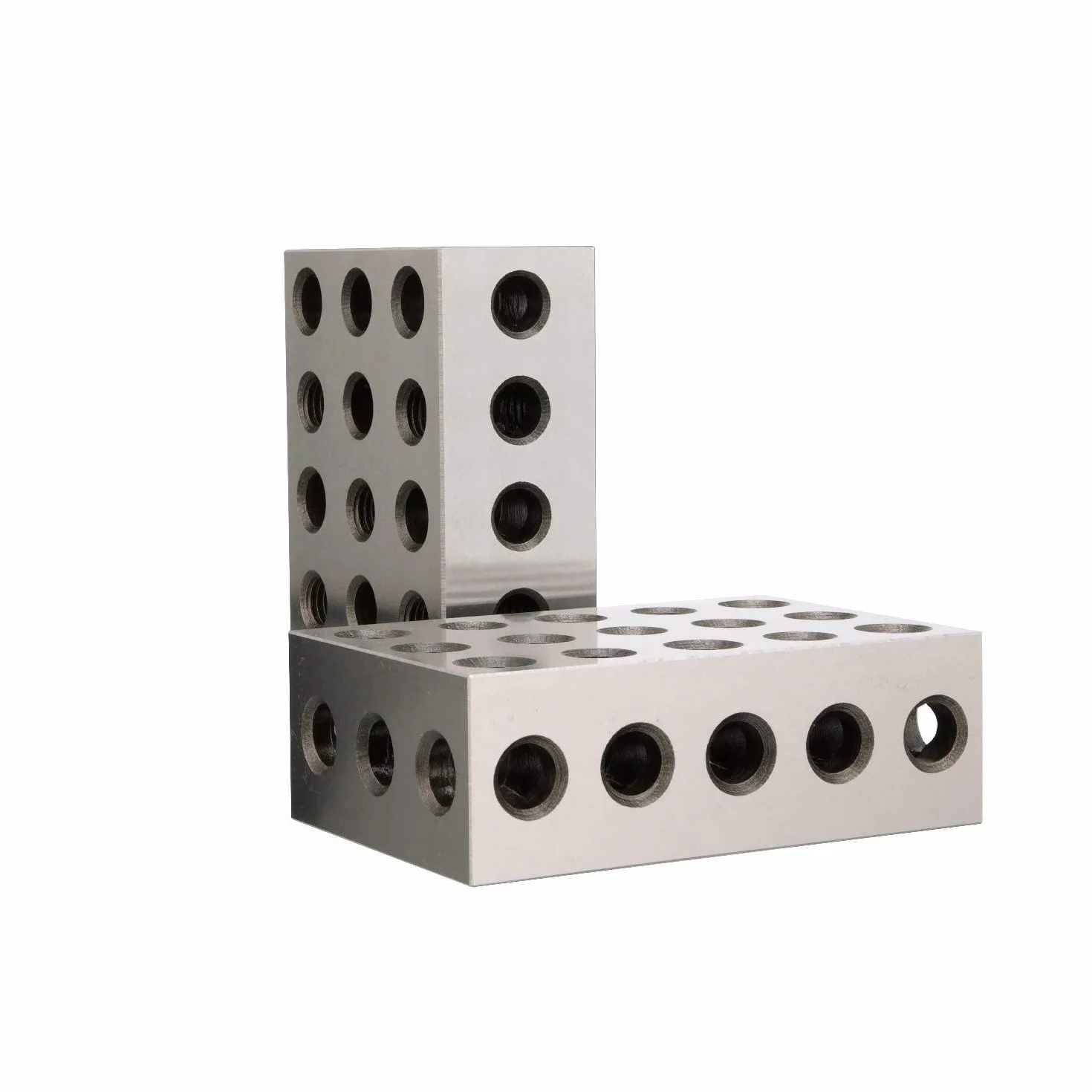 Klocki precyzyjne hartowanej stali 0,0002'' 23 otwory 3x5x7,5 cm narzędzie tokarskie