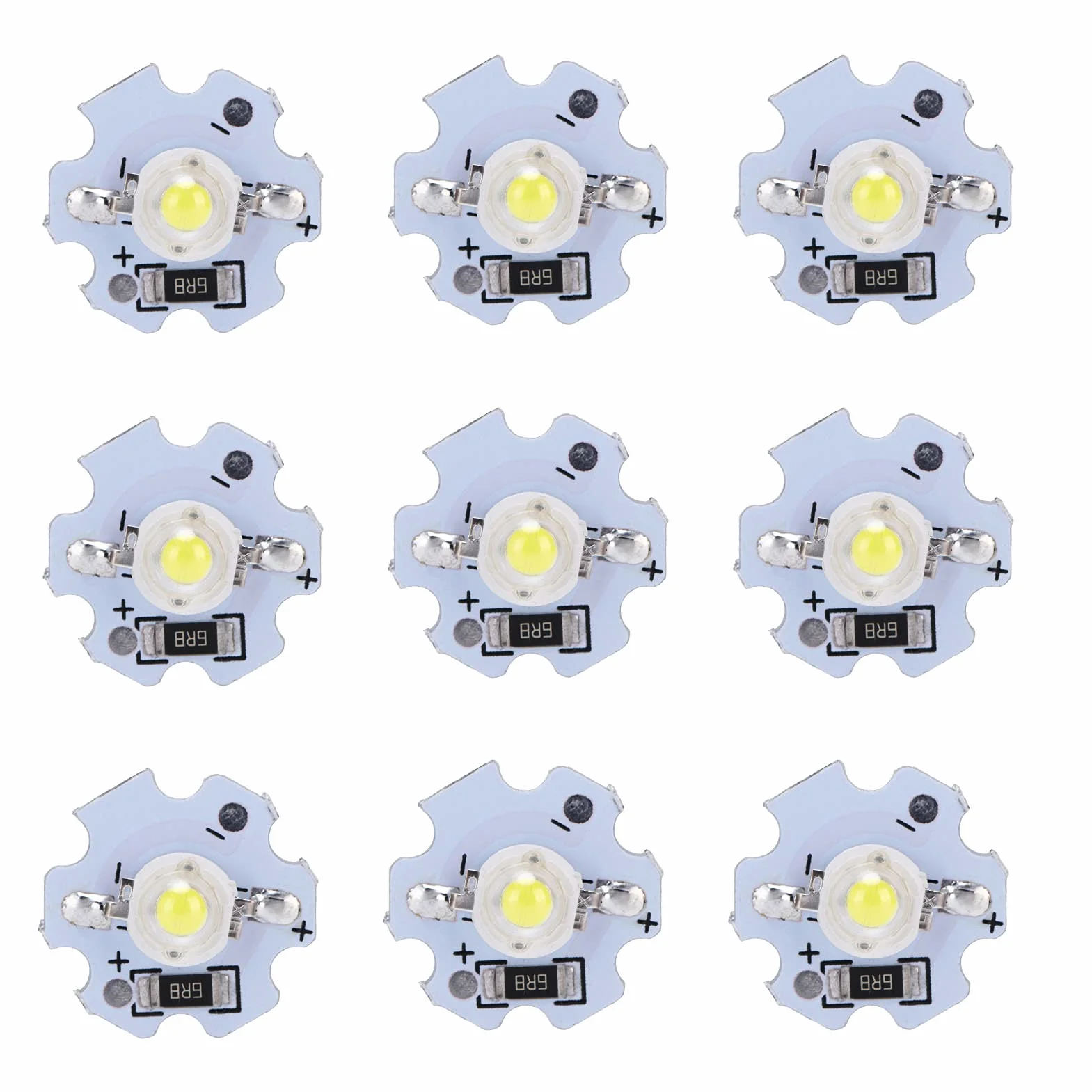 Chipy LED 5V 1W 200LM 25 Sztuk Białe do Majsterkowania dla Wysokomocowych Lamp Oświetleniowych Latarni i Światła Modelującego