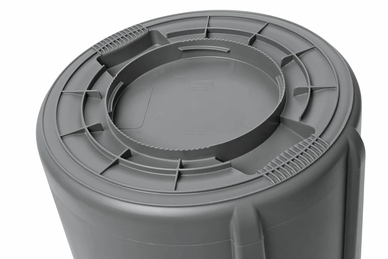 Rubbermaid Commercial Products Vented Brute okrągły pojemnik, 38 l, szary FG261000 szary
