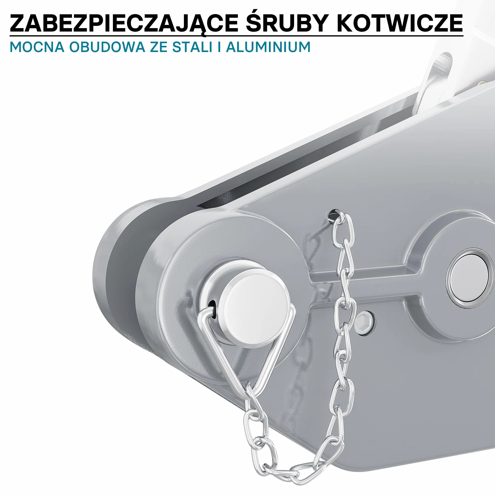 Wiltec Ręczna wciągarka linowa 1600 kg stalowa lina 20 m Ø 11 mm hak z blokadą