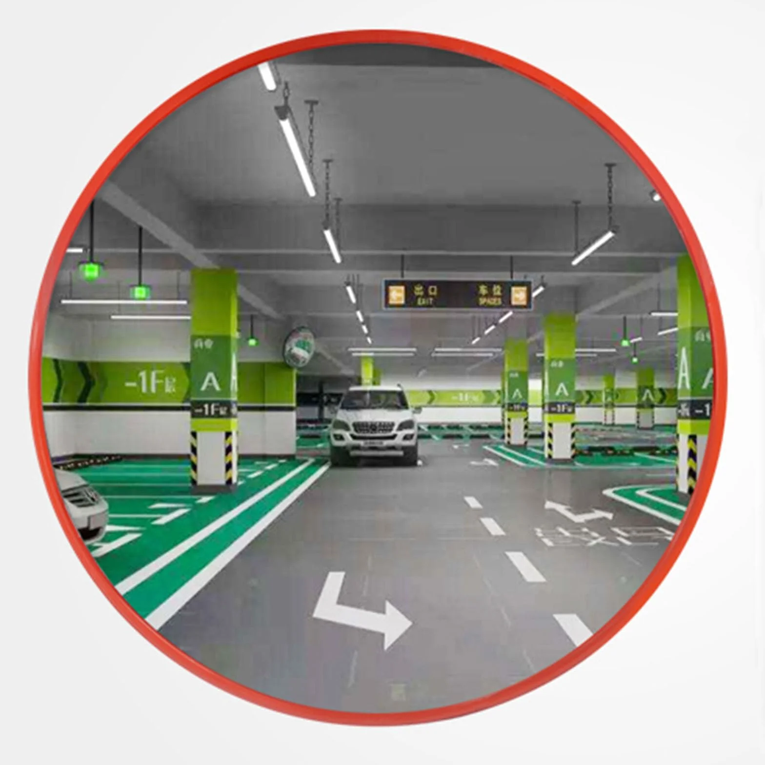 Wypukłe lustro do ruchu drogowego 130 stopni, 60 cm, zakrzywione, wypukłe parkingi, garaże, lustro wypukłe