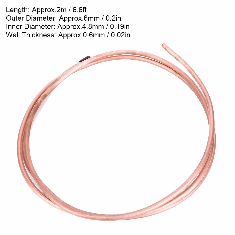 Rura Miedziana C1100 4,8 mm 6 mm T2 2M
