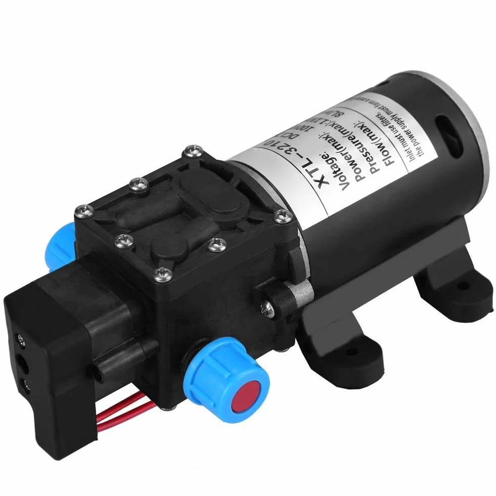 Pompa wodna, 12 V DC 100 W 8 l/min, 160 psi, wysokociśnieniowa pompa wodna, membranowa samozasysająca pompa wody do mycia