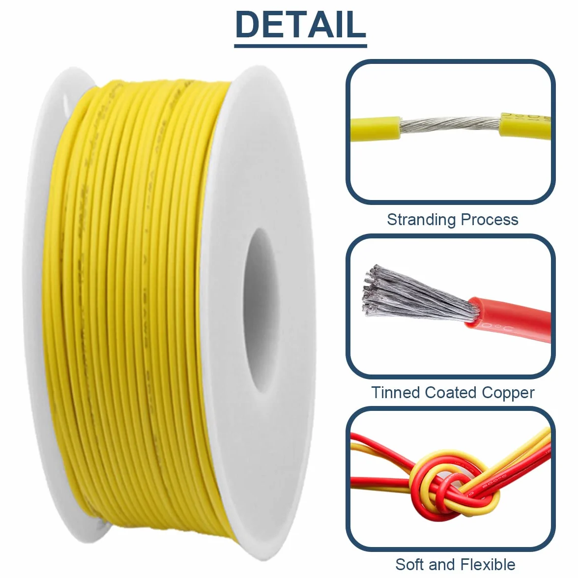 Przewód silikonowy 30 AWG 600 V 3 kolory ocynowane przewody miedziane 7m zestaw kabli do drukarki 3D