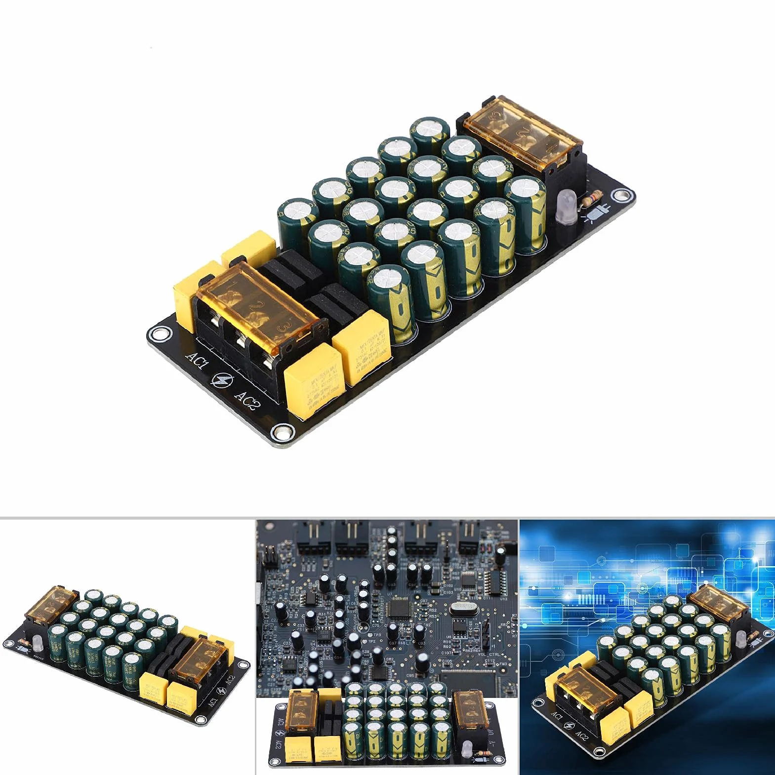 Prostownik Moduł Filtracji 1200 W 100 V 12 A Podwójny Wzmacniacz Filtra
