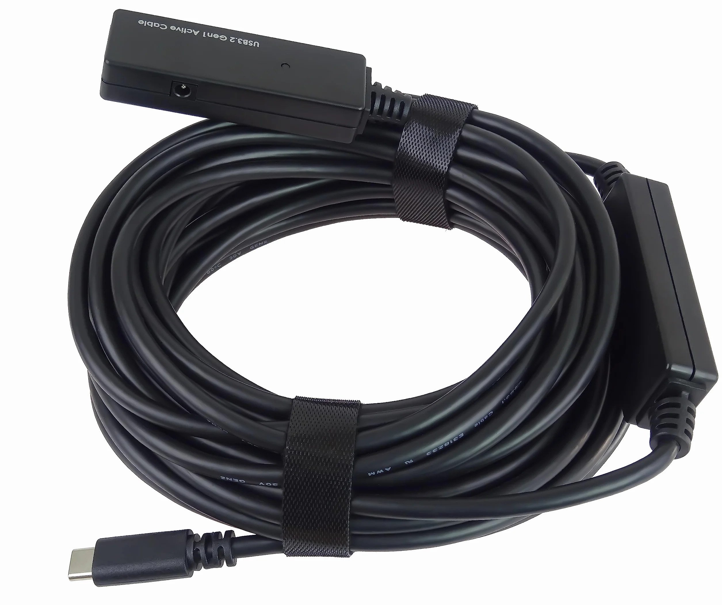 PremiumCord Aktywny Przedłużacz SuperSpeed ​​USB 3.2 Gen1 z Repeaterem, 10 m, USB Typu C Żeński do Typu C Męski, 5 Gbit/s, 2x Ekranowany, Awg20/28, Czarny, Długość 10 m
