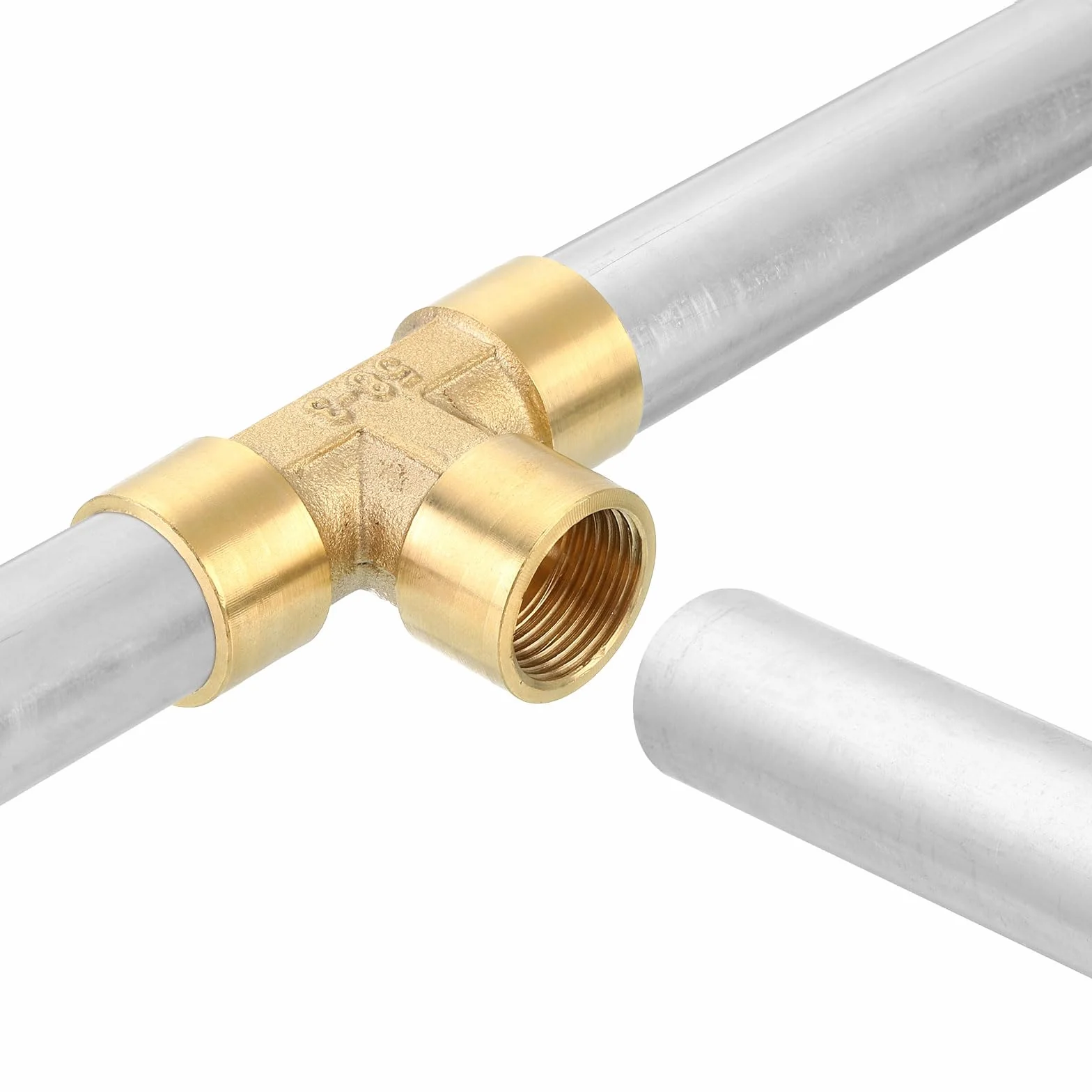 QUARKZMAN Mosiężny trójnik łącznik rurowy 3/4" NPT 3-drożne złącze T-kształtne
