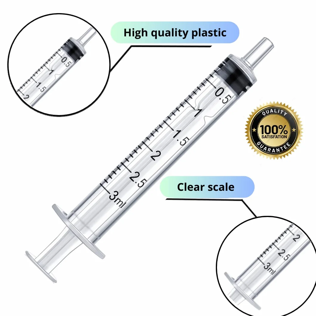 10 sztuk x 3 ml strzykawka i 10 x kaniula, zestaw strzykawek z tępymi igłami, różne rozmiary: 1 ml, 3 ml, 5 ml, 10 ml, 20 ml, 30 ml, 60 ml, dla hobbystów i majsterkowiczów, pojedynczo sterylnie