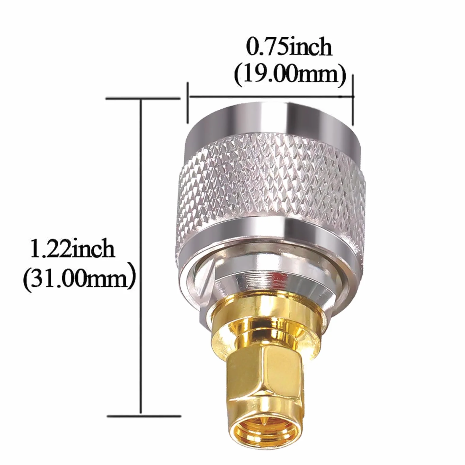 Adapter SMA na PL259 męski UHF złącze koncentryczne do anteny CB 2 szt