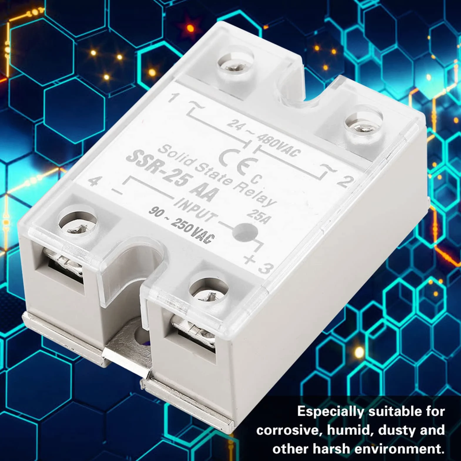 Ssr25 Aa 25A Solid State, Ssr 25 Aa 230V Relay Relay Module Ssr Acac Input 80250V Ac Output 24480V Ac